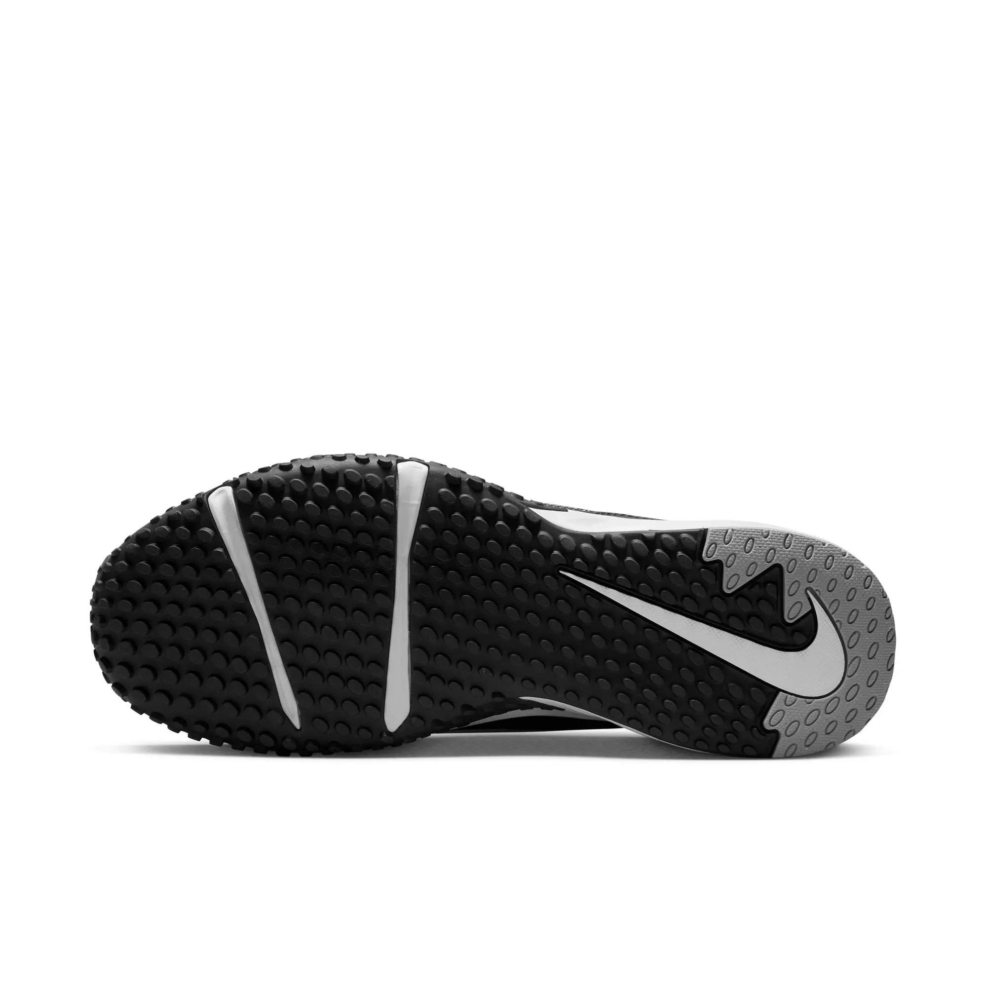 Nike Alpha Huarache Varsity 4 Turf "Black/White/Smoke Grey" Men's Baseball Cleat - BLACK/GREY
