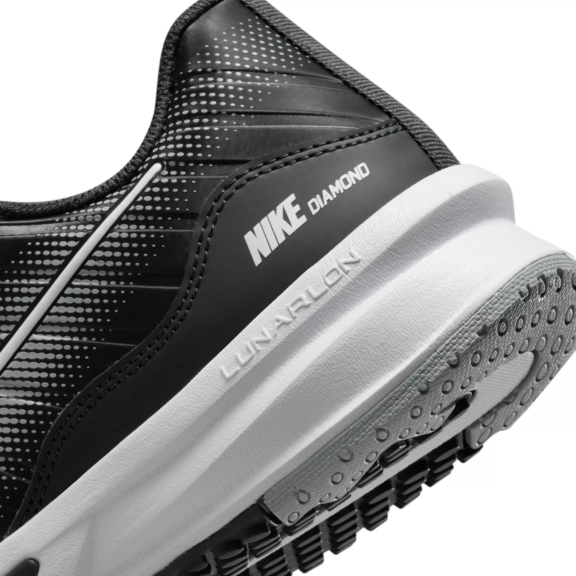 Nike Alpha Huarache Varsity 4 Turf "Black/White/Smoke Grey" Men's Baseball Cleat - BLACK/GREY