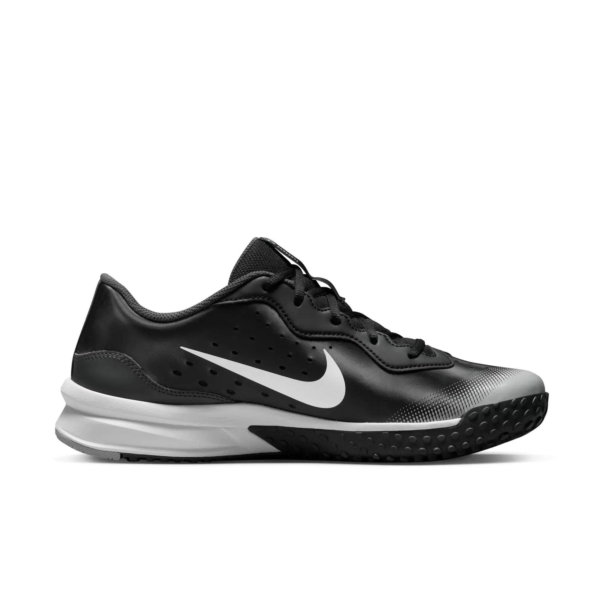 Nike Alpha Huarache Varsity 4 Turf "Black/White/Smoke Grey" Men's Baseball Cleat - BLACK/GREY
