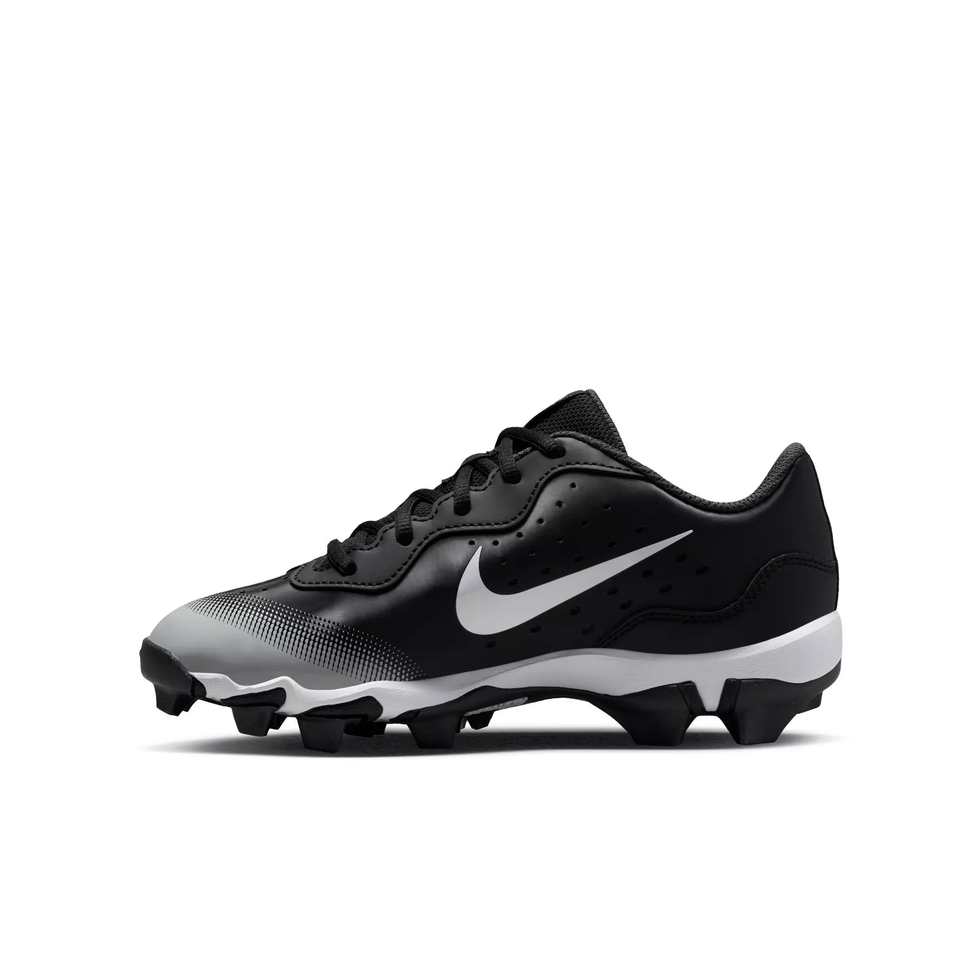Nike Alpha Huarache 4 Keystone "Black/White" Grade School Boys' Baseball Cleat - BLACK/WHITE
