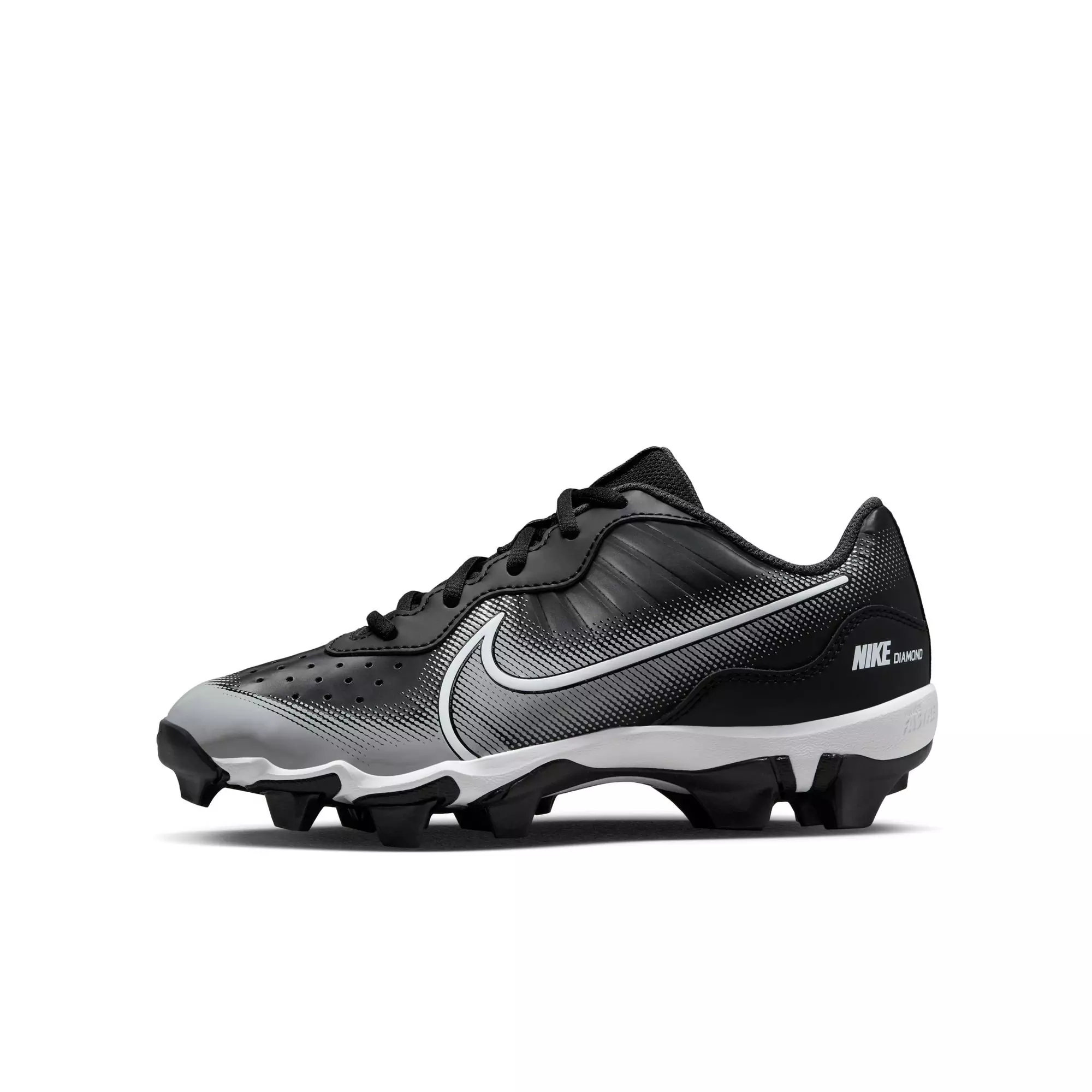 Nike Alpha Huarache 4 Keystone "Black/White" Grade School Boys' Baseball Cleat - BLACK/WHITE