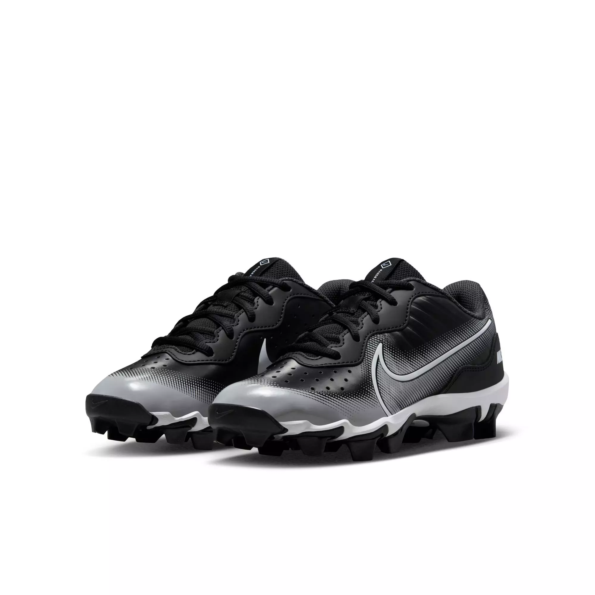 Nike Alpha Huarache 4 Keystone "Black/White" Grade School Boys' Baseball Cleat - BLACK/WHITE