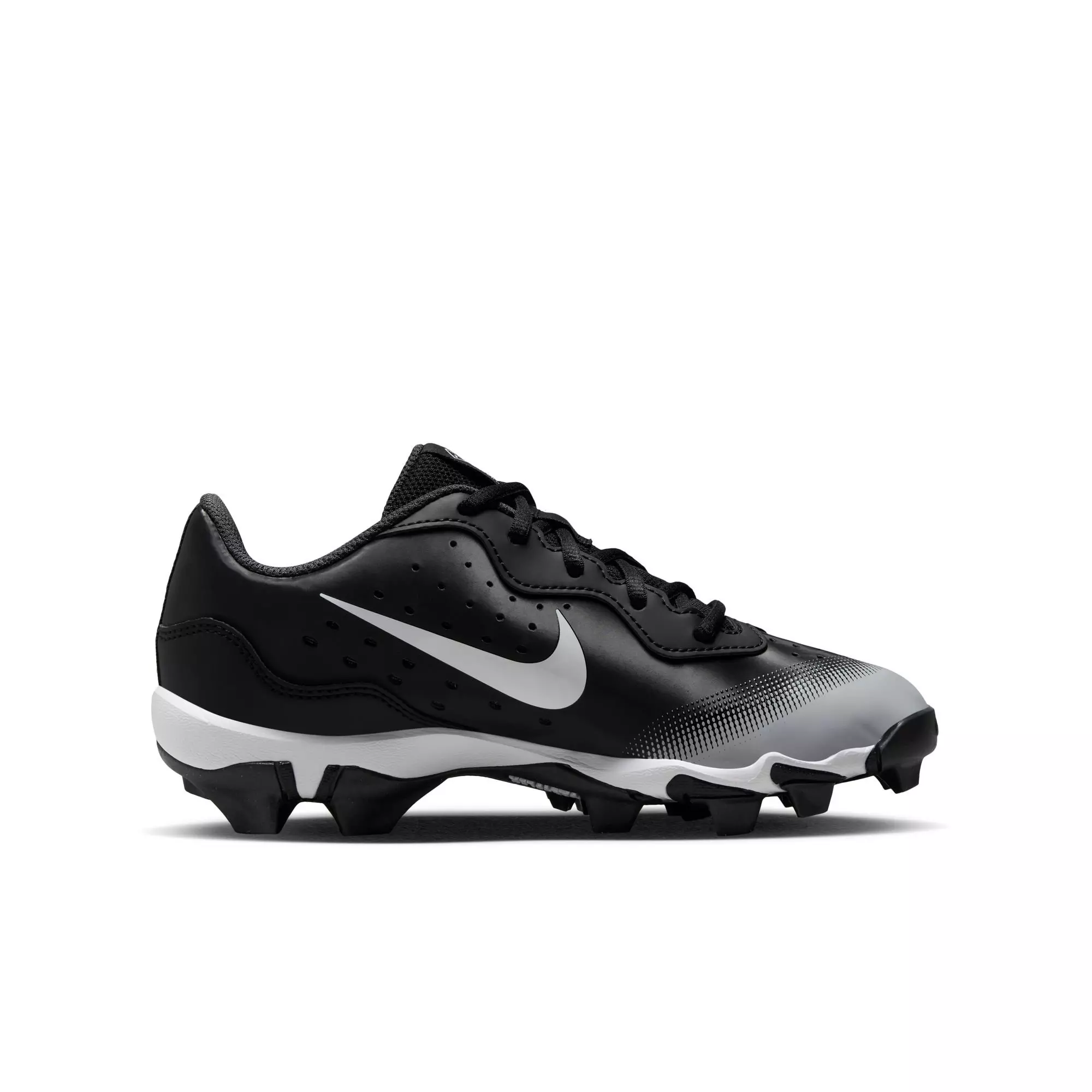 Nike Alpha Huarache 4 Keystone "Black/White" Grade School Boys' Baseball Cleat - BLACK/WHITE