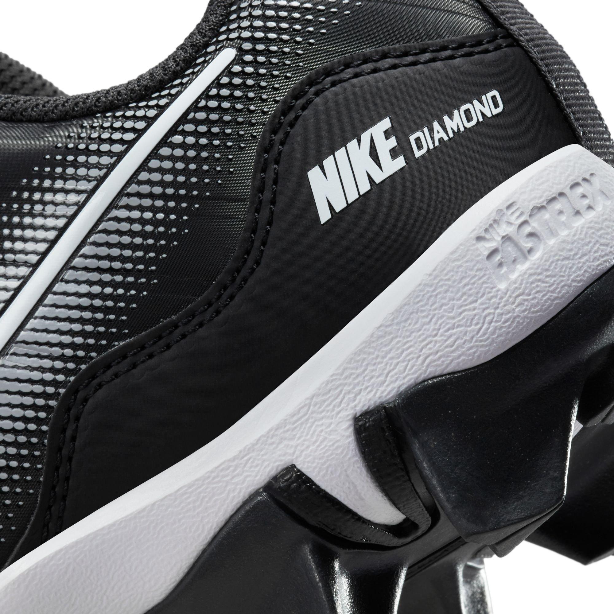 Nike Alpha Huarache 4 Keystone "Black/White/Smoke Grey" Preschool Boys' Baseball Cleat - BLACK/WHITE Thumbnail View 8