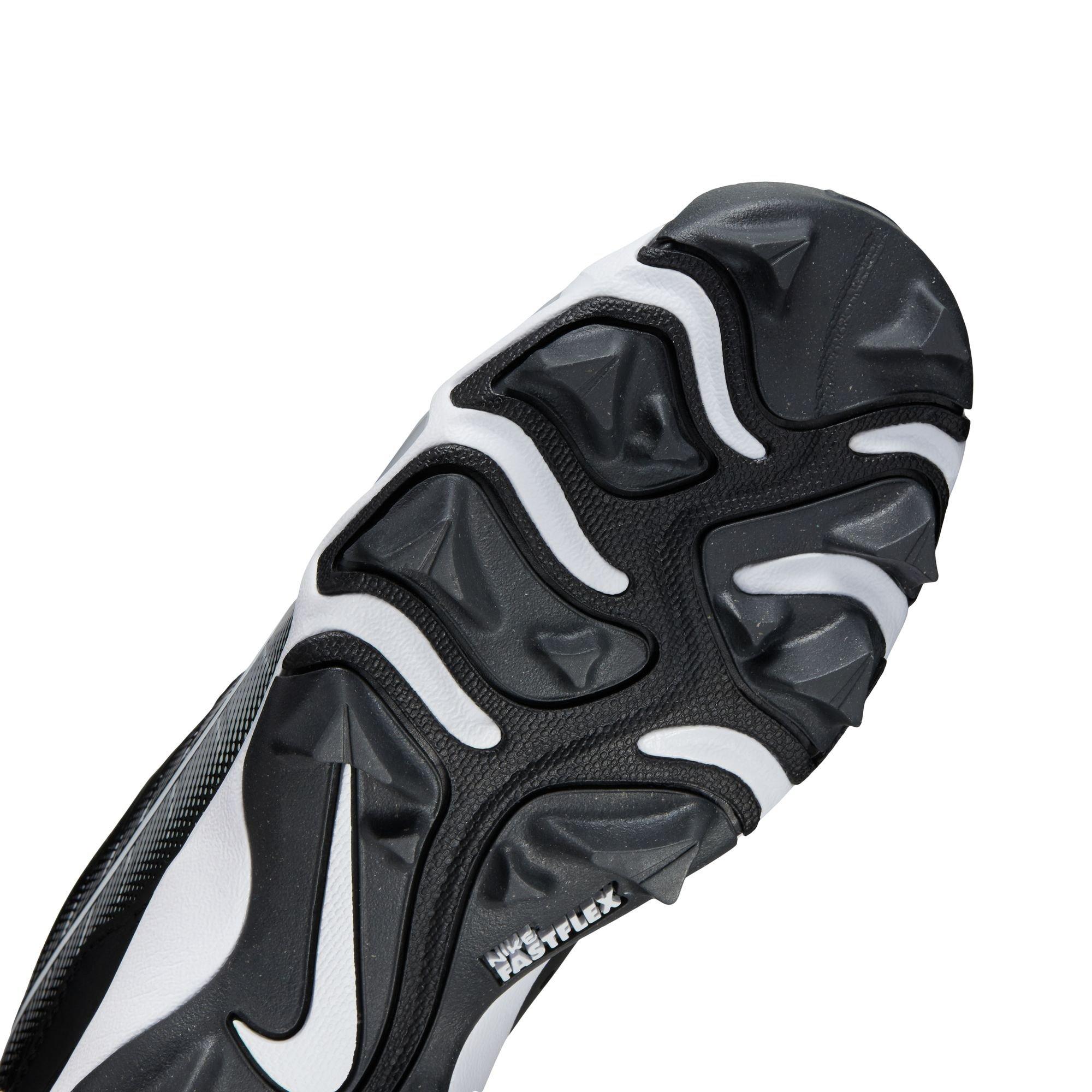 Nike Alpha Huarache 4 Keystone "Black/White/Smoke Grey" Preschool Boys' Baseball Cleat - BLACK/WHITE Thumbnail View 11