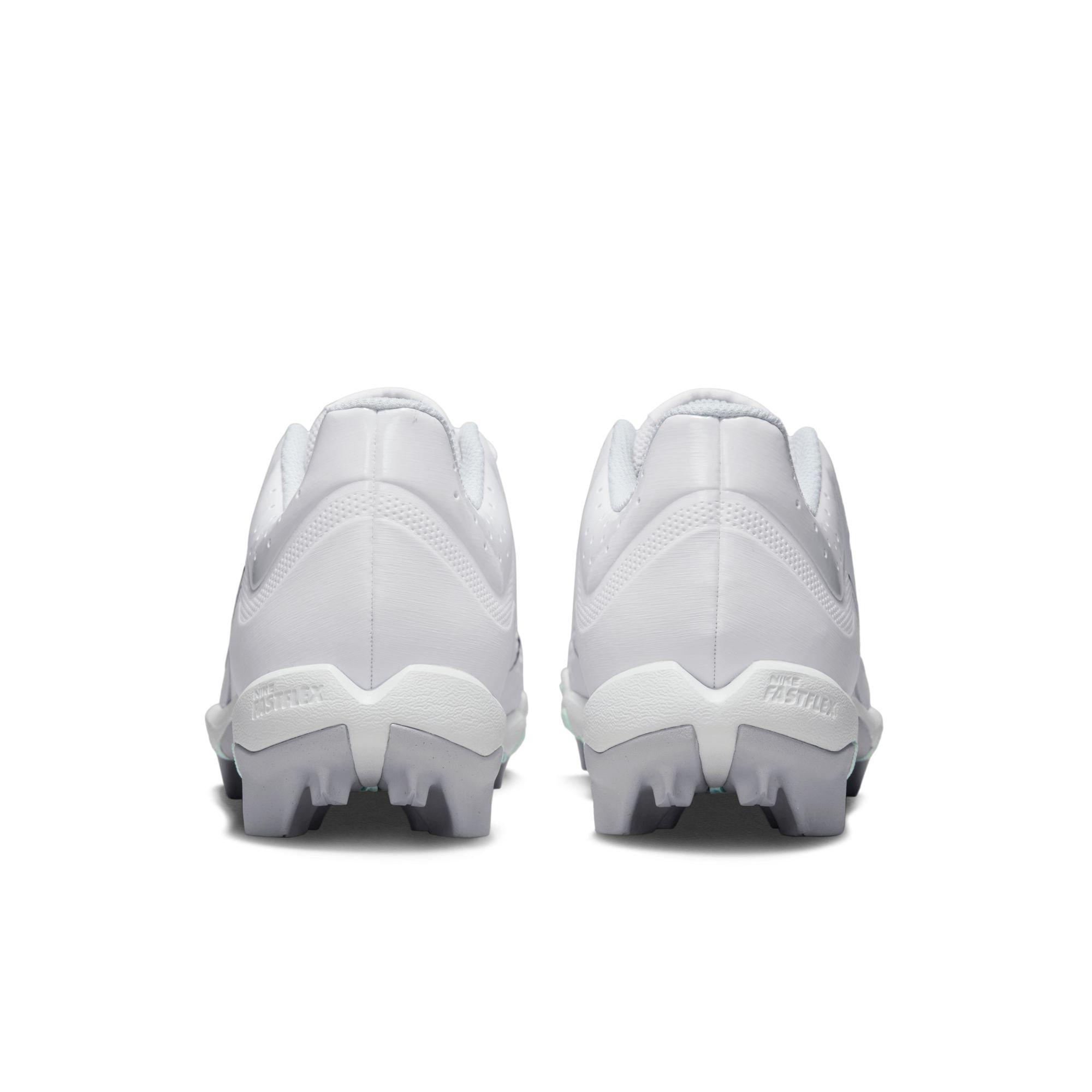 Nike Hyperdiamond 4 Keystone "White/Black/Pure Platinum/Wolf Grey" Women's Softball Cleat - WHITE/GREY Thumbnail View 7