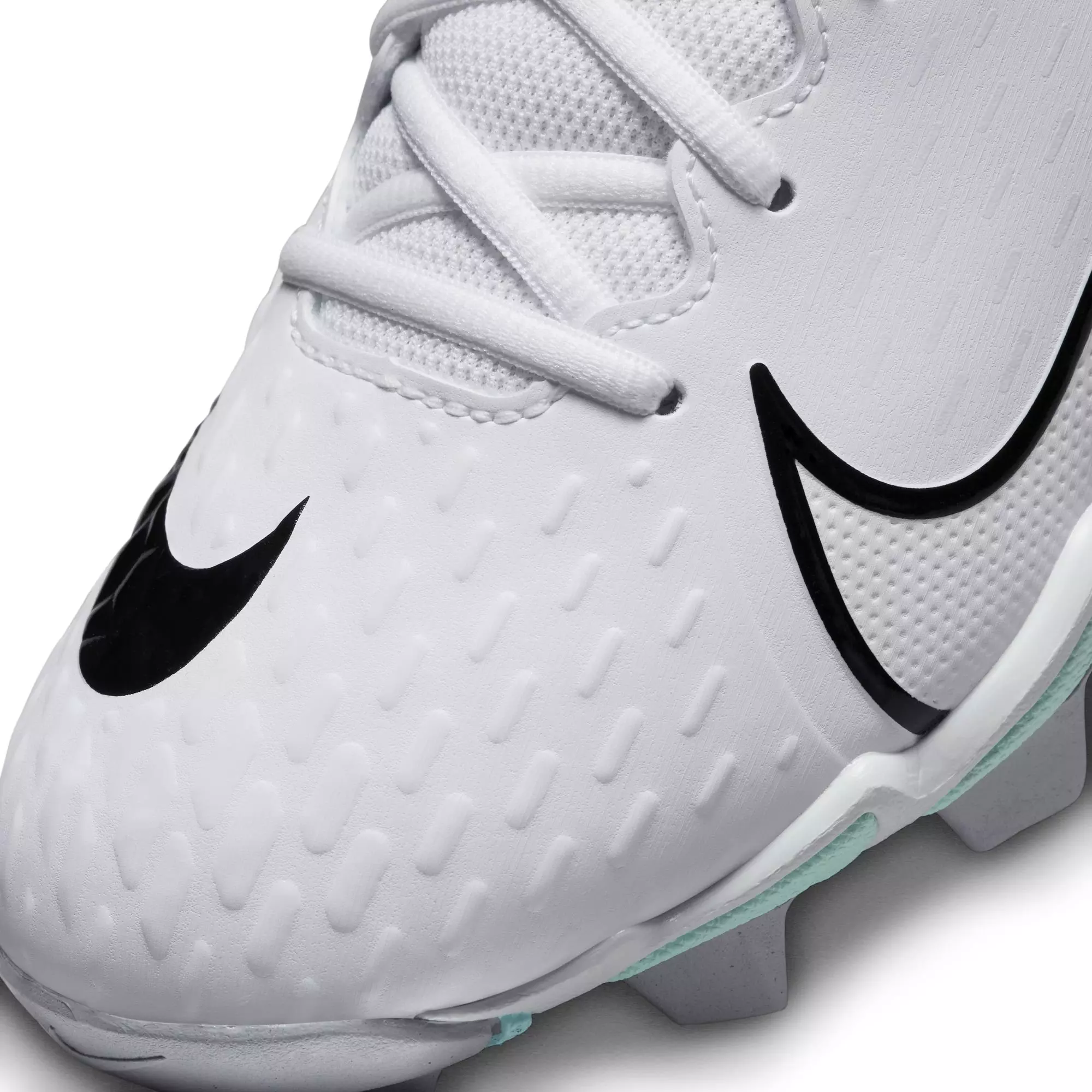 Nike Hyperdiamond 4 Keystone "White/Black/Pure Platinum/Wolf Grey" Women's Softball Cleat - WHITE/GREY