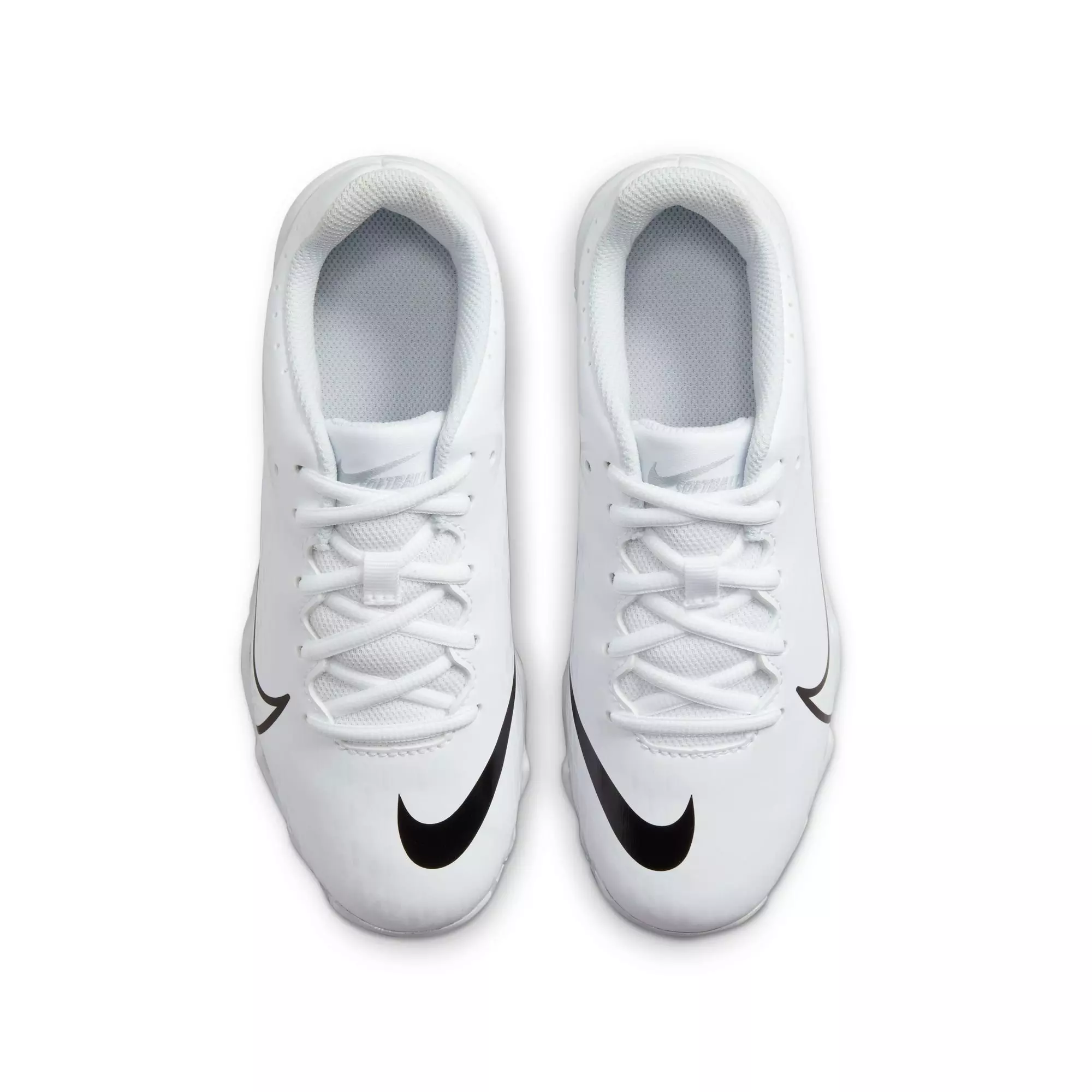 Nike Hyperdiamond 4 Keystone GG "White/Black/Wolf Grey" Grade School Kids' Softball Cleat - WHITE/GREY