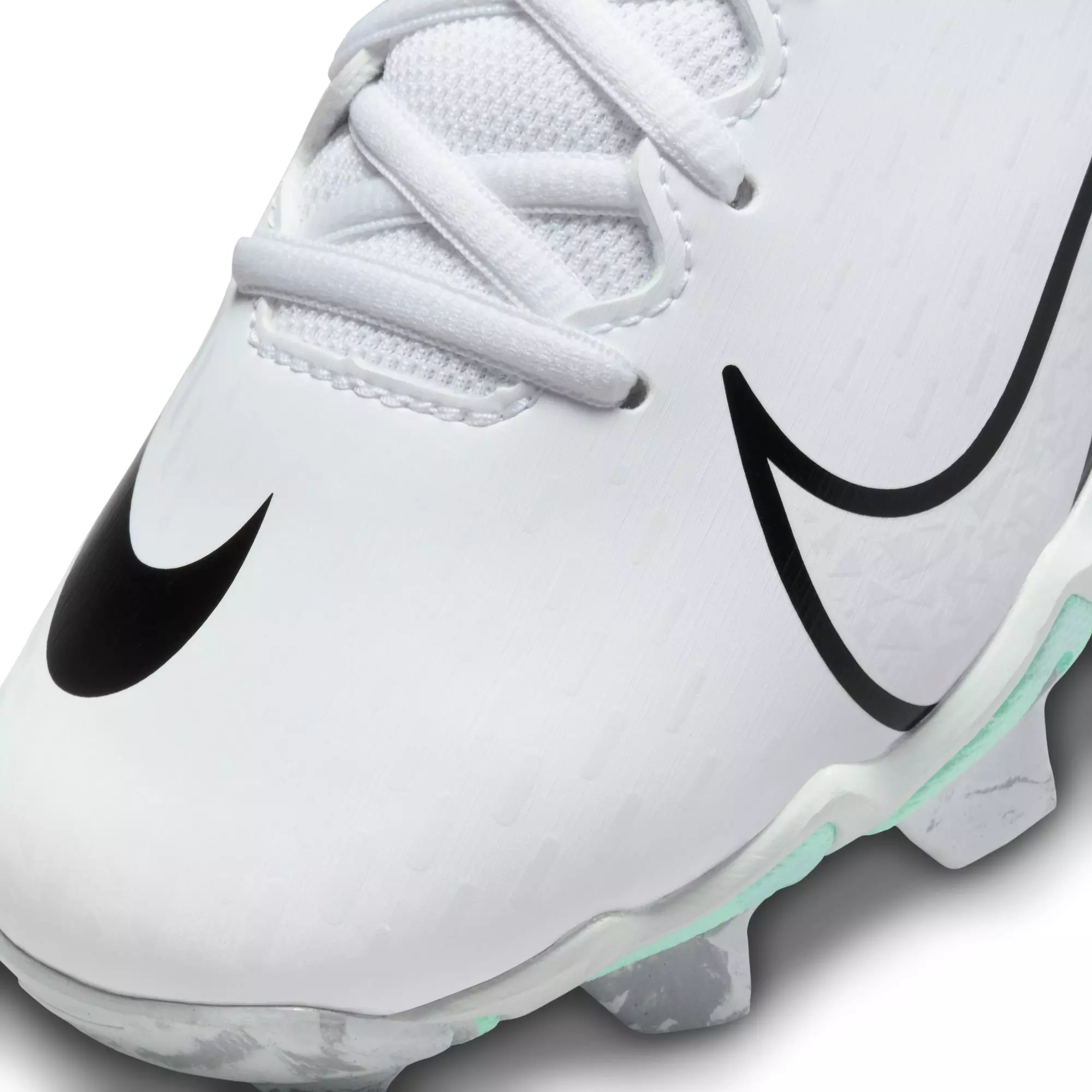 Nike Hyperdiamond 4 Keystone GG "White/Black/Wolf Grey" Grade School Kids' Softball Cleat - WHITE/GREY