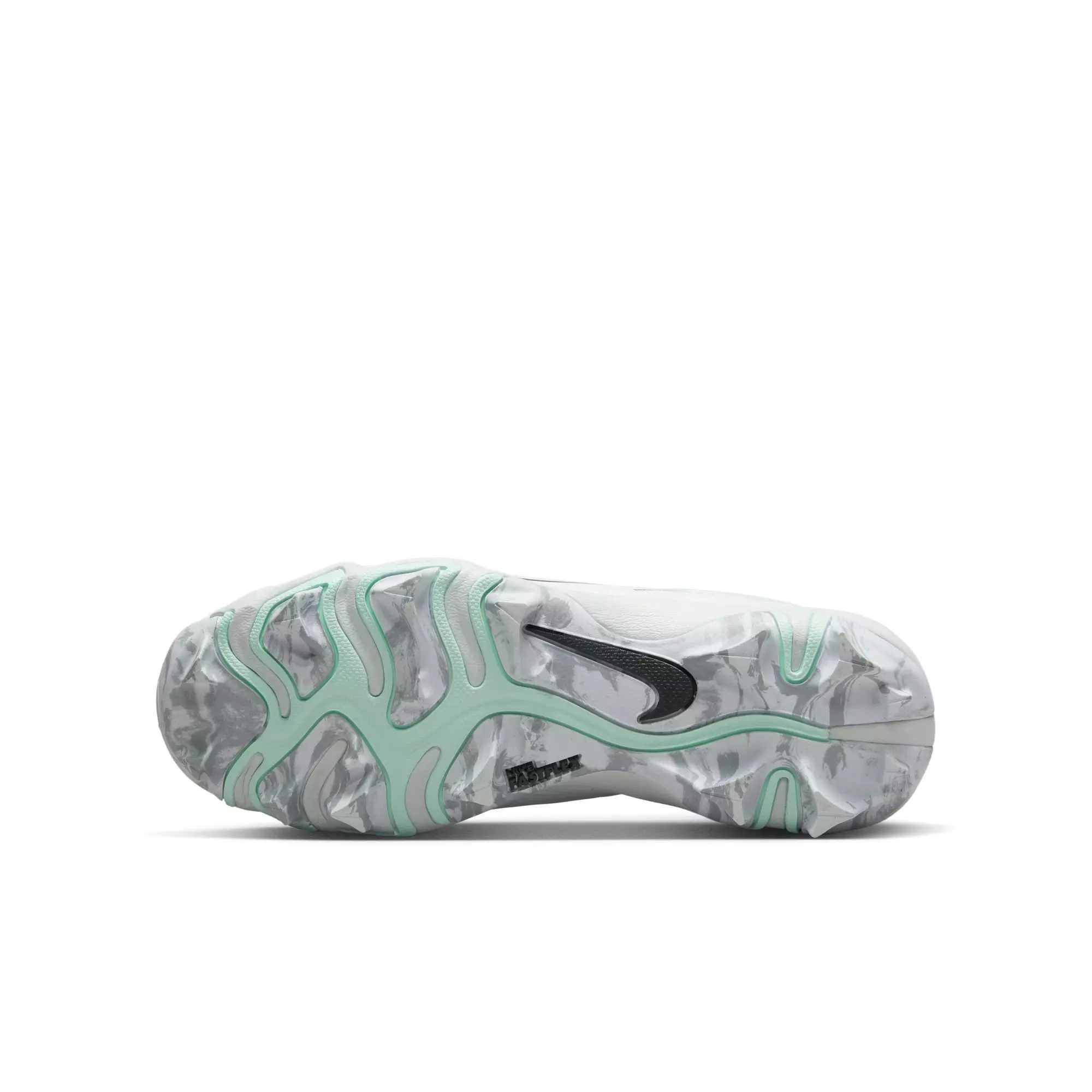 Nike Hyperdiamond 4 Keystone GG "White/Black/Wolf Grey" Grade School Kids' Softball Cleat - WHITE/GREY