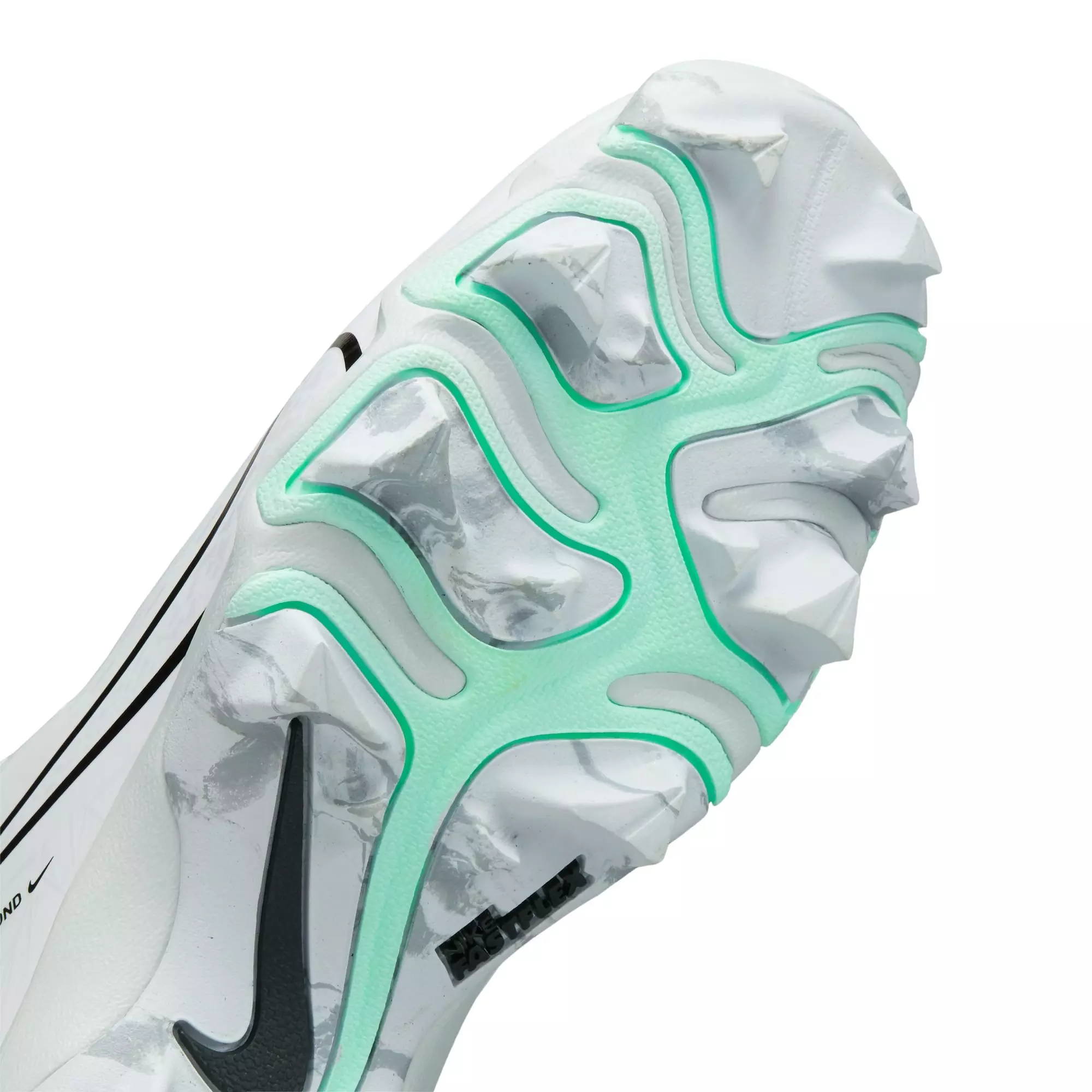 Nike Hyperdiamond 4 Keystone GG "White/Black/Wolf Grey" Grade School Kids' Softball Cleat - WHITE/GREY