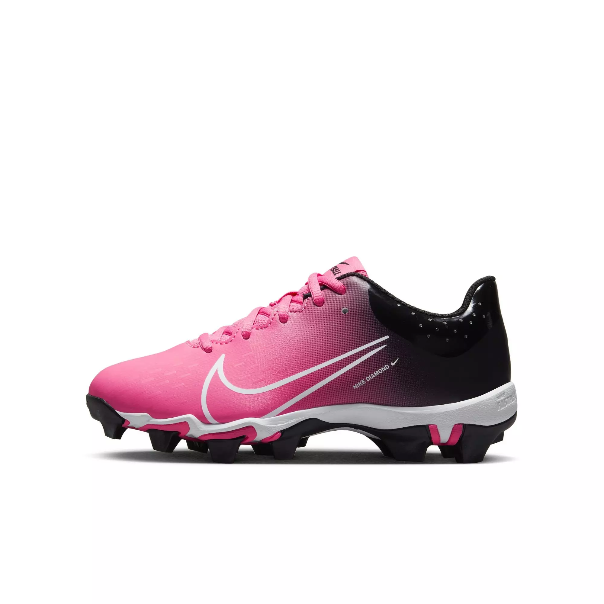 Nike Hyperdiamond 4 Keystone GG "Pinksicle/White/Black" Preschool Girls' Softball Cleat - BLACK/PINK