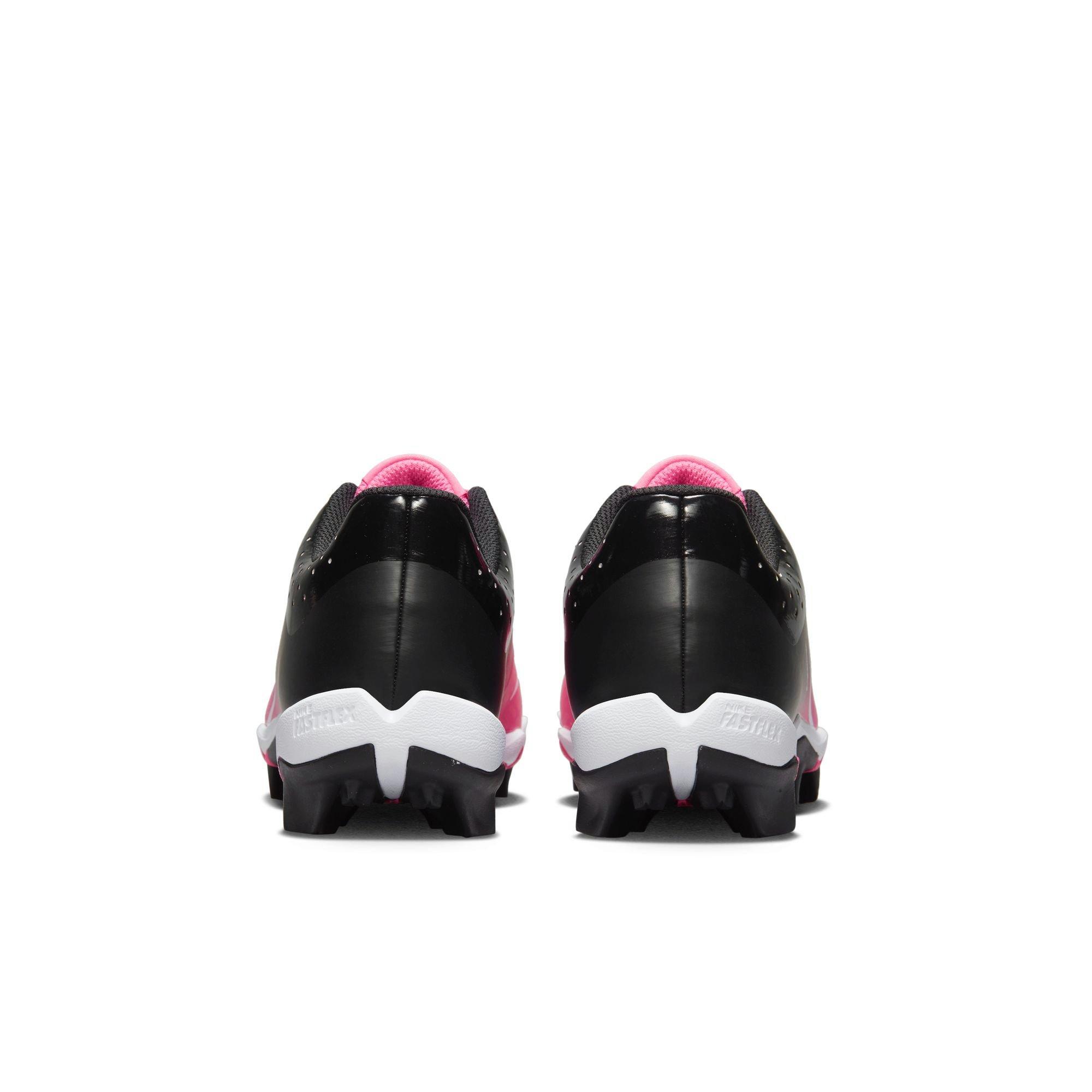 Nike Hyperdiamond 4 Keystone GG "Pinksicle/White/Black" Preschool Girls' Softball Cleat - BLACK/PINK Thumbnail View 5