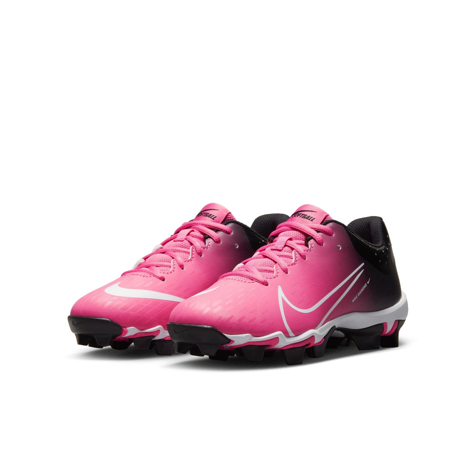 Nike Hyperdiamond 4 Keystone GG "Pinksicle/White/Black" Preschool Girls' Softball Cleat - BLACK/PINK Thumbnail View 6