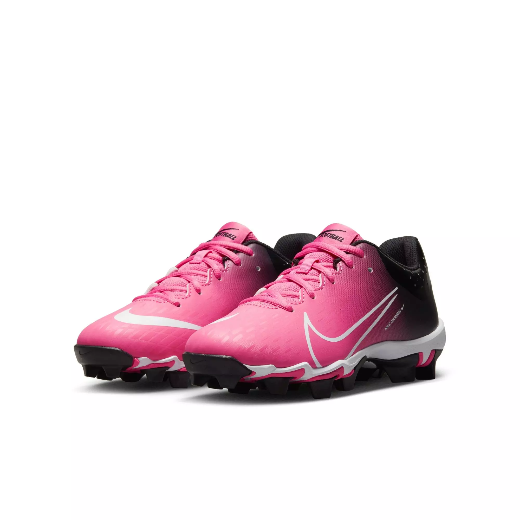 Nike Hyperdiamond 4 Keystone GG "Pinksicle/White/Black" Preschool Girls' Softball Cleat - BLACK/PINK