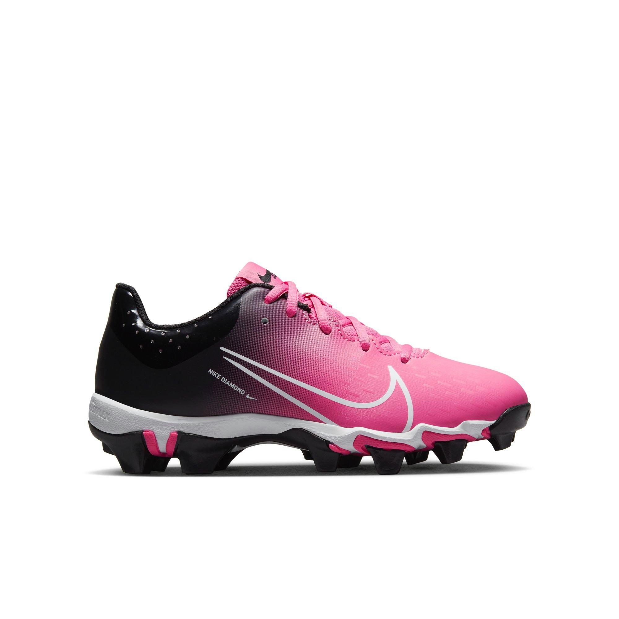 Nike Hyperdiamond 4 Keystone GG "Pinksicle/White/Black" Preschool Girls' Softball Cleat - BLACK/PINK Thumbnail View 1