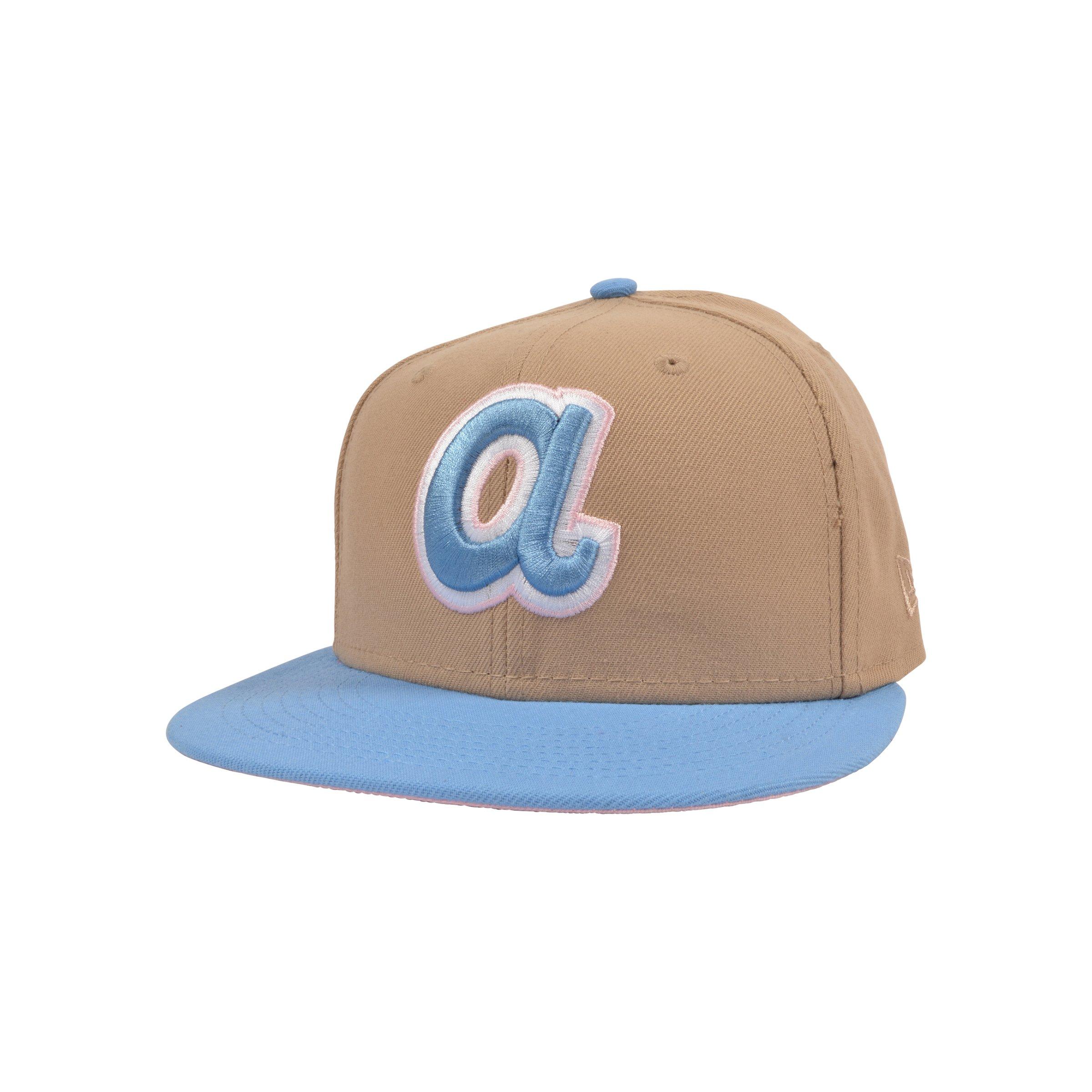 New Era Atlanta Braves 59FIFTY Blue Chill Club Fitted Hat Hibbett