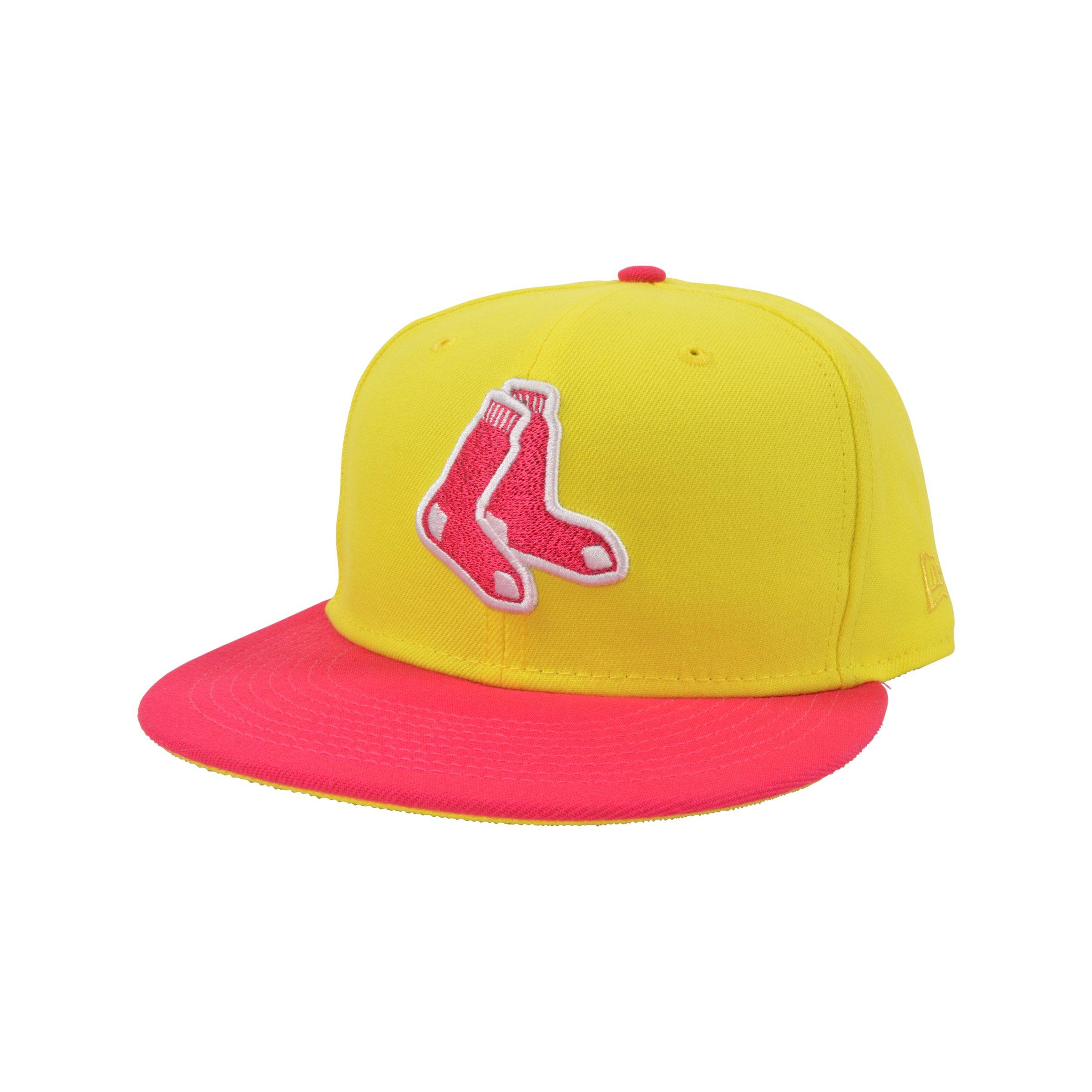 Boston Red Soxs MLB New Era Pink Baseball Cap Hat Fitted Women Size 7 5/8 -  New!