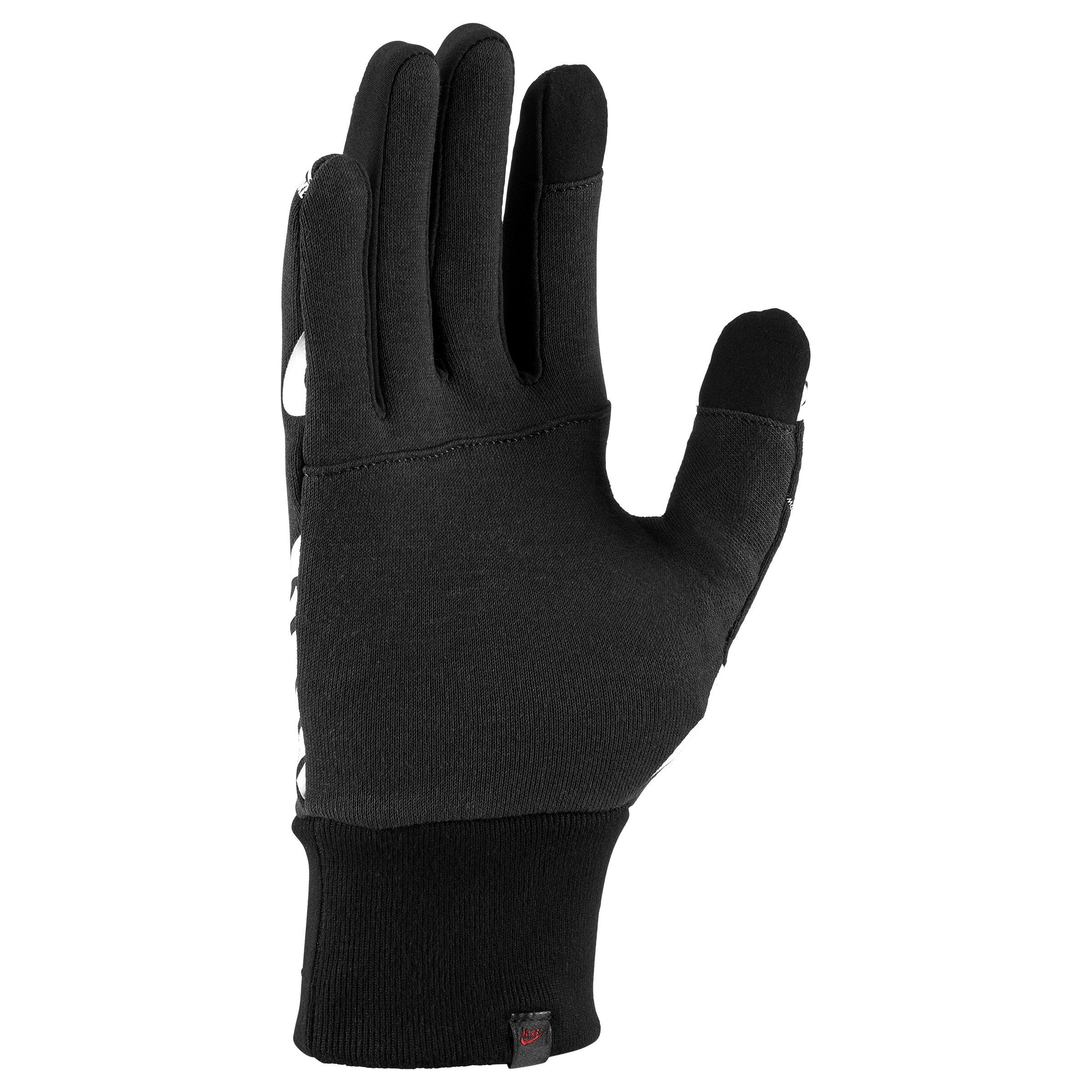Nike Men's TG Club Fleece All Over Print 2.0 Gloves - BLACK/WHITE Thumbnail View 3