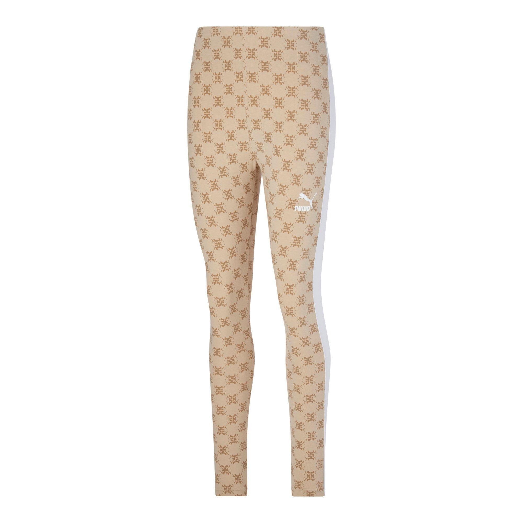 PUMA Women's T7 All Over Print Leggings-Tan - Hibbett