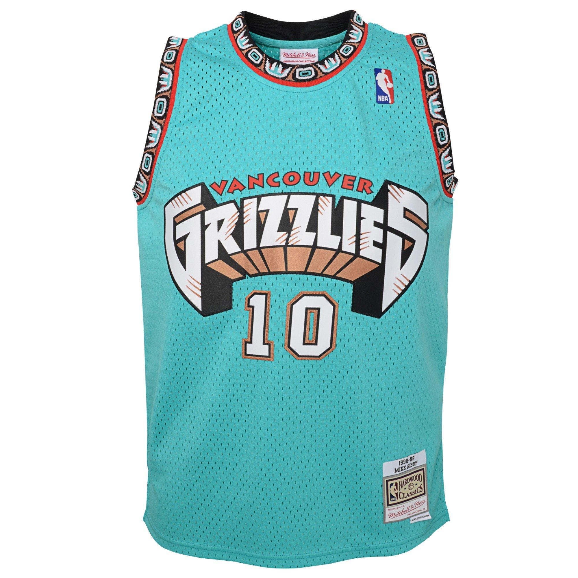 Vancouver Grizzlies Mike Bibby White jersey-NBA NWT by Mitchell