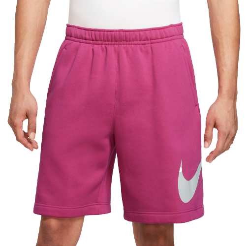 Nike Men's Sportswear Club Graphic Fleece Shorts-Pink