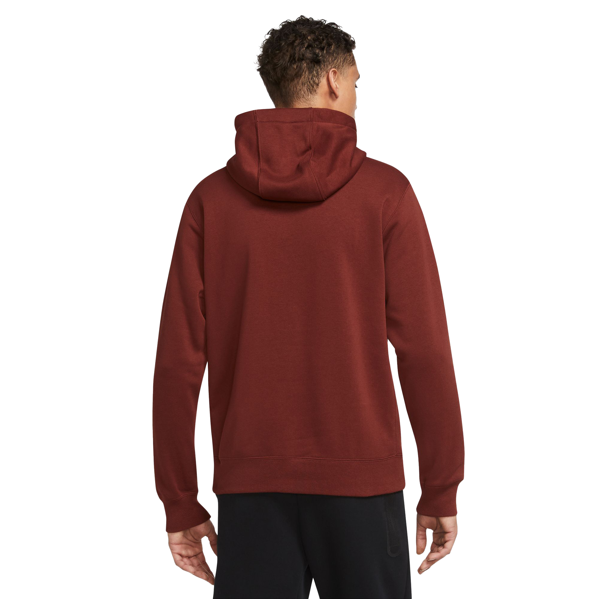 Nike Men's Sportswear Club Fleece Monogram Hoodie in Brown - ShopStyle