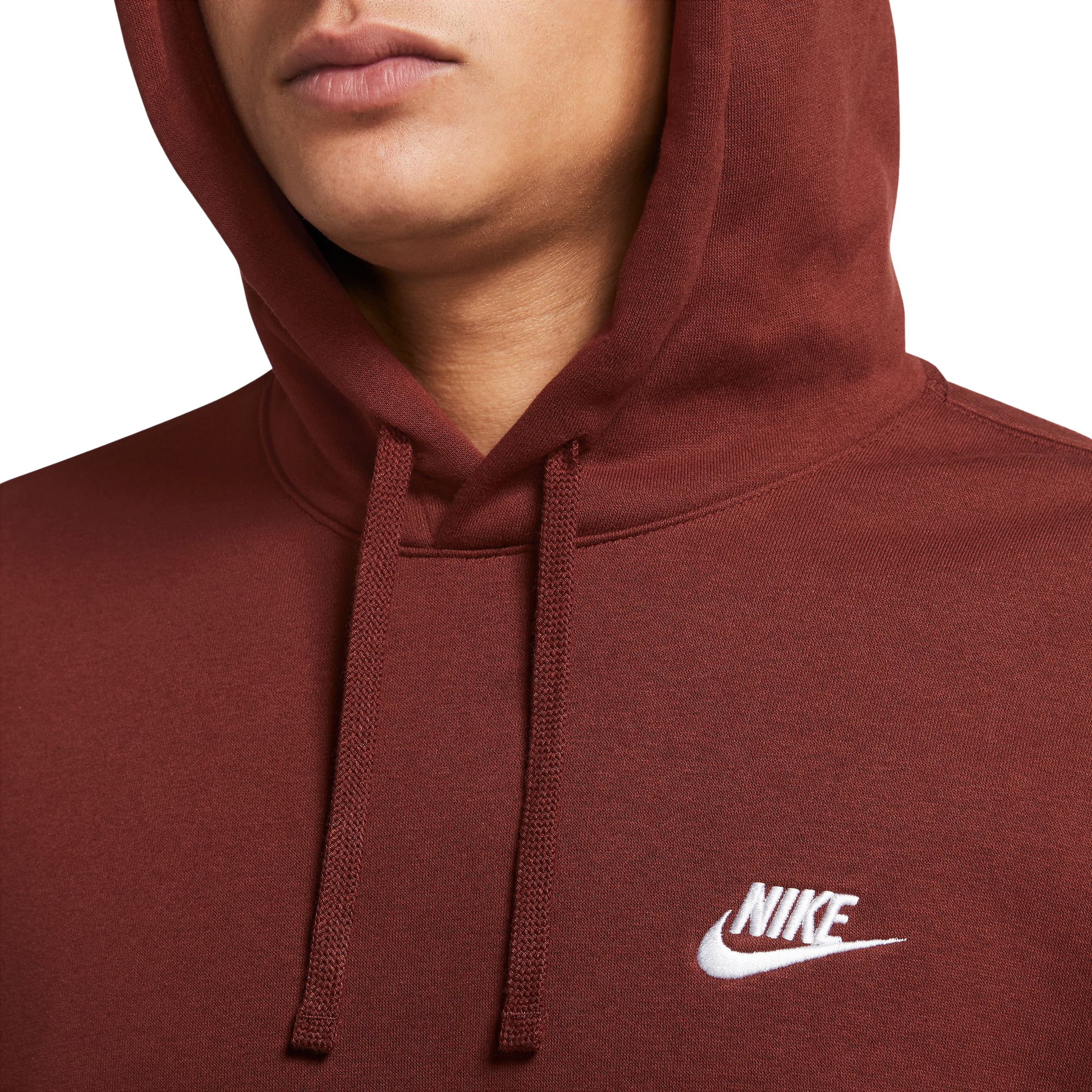 Nike Men's Sportswear Club Fleece Monogram Hoodie in Brown - ShopStyle