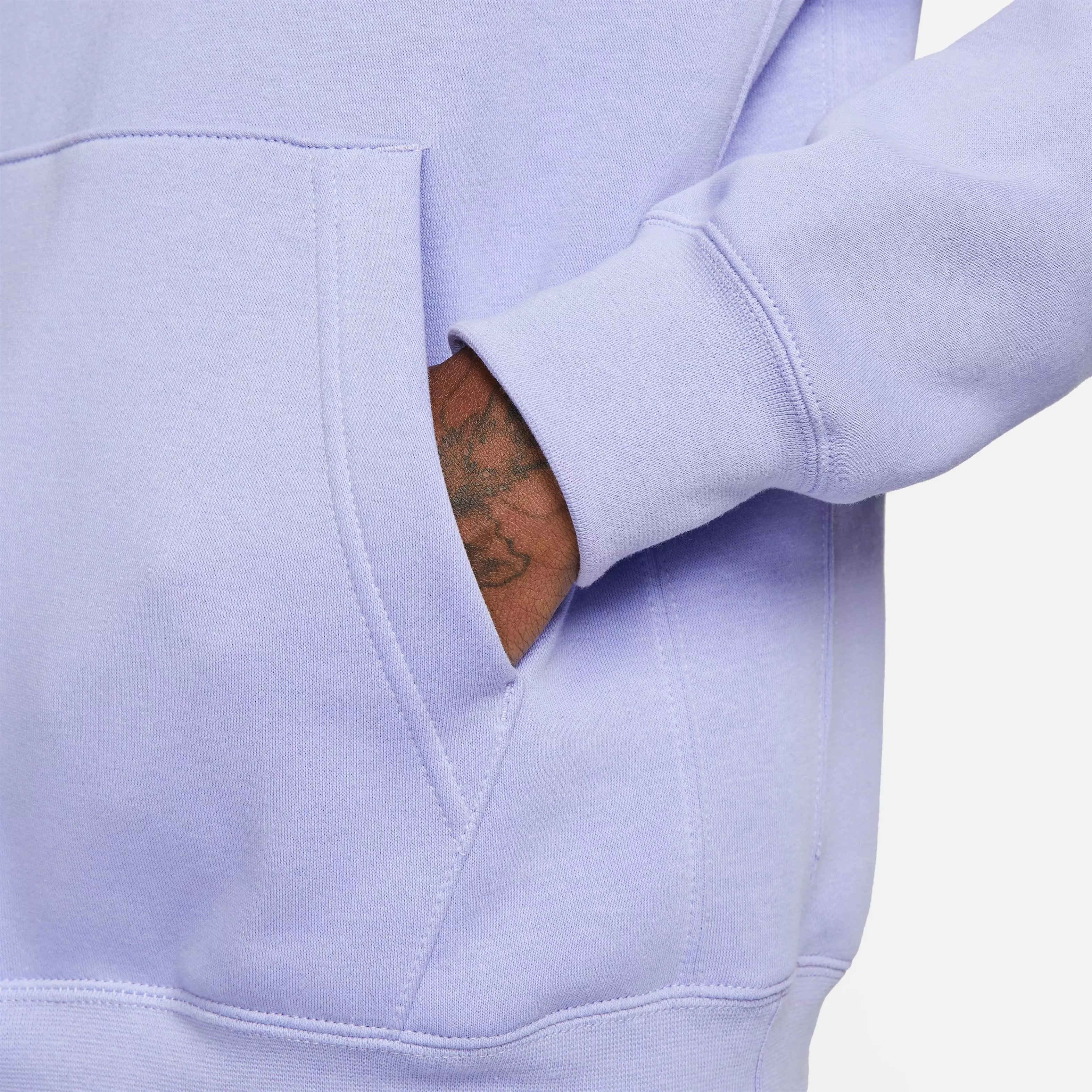 Nike Men's Sportswear Club Fleece Pullover Hoodie-Light Purple - PURPLE