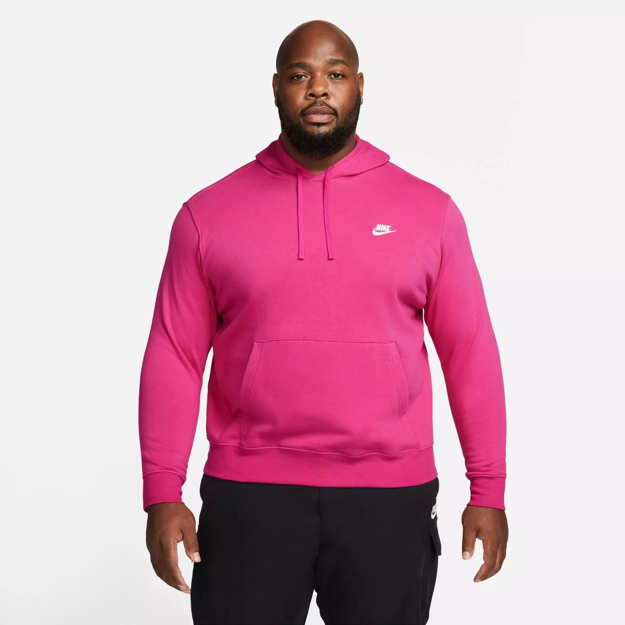 Nike Men's Sportswear Club Pullover Hoodie-Pink - PINK