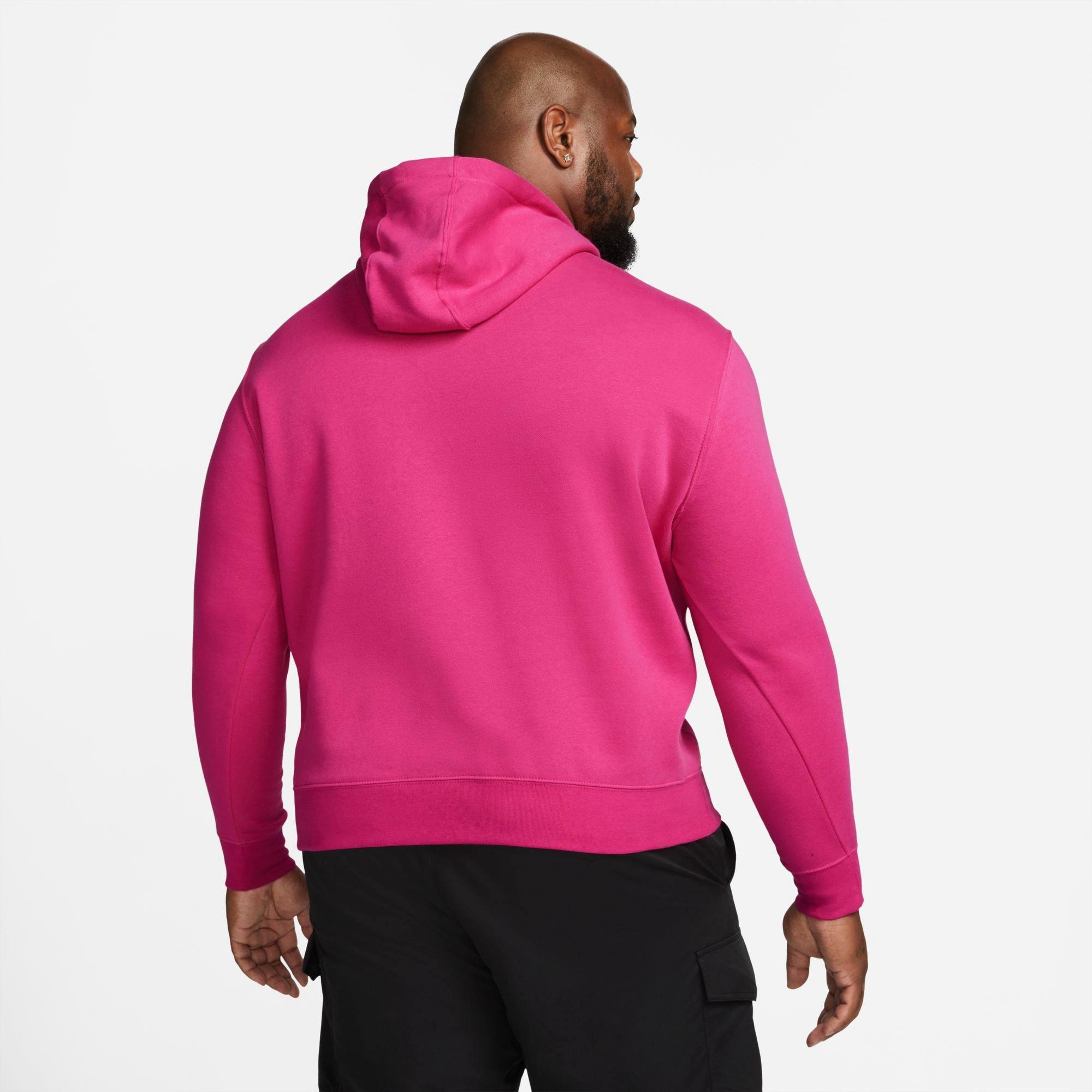 Nike Men's Sportswear Club Pullover Hoodie-Pink - PINK Thumbnail View 10
