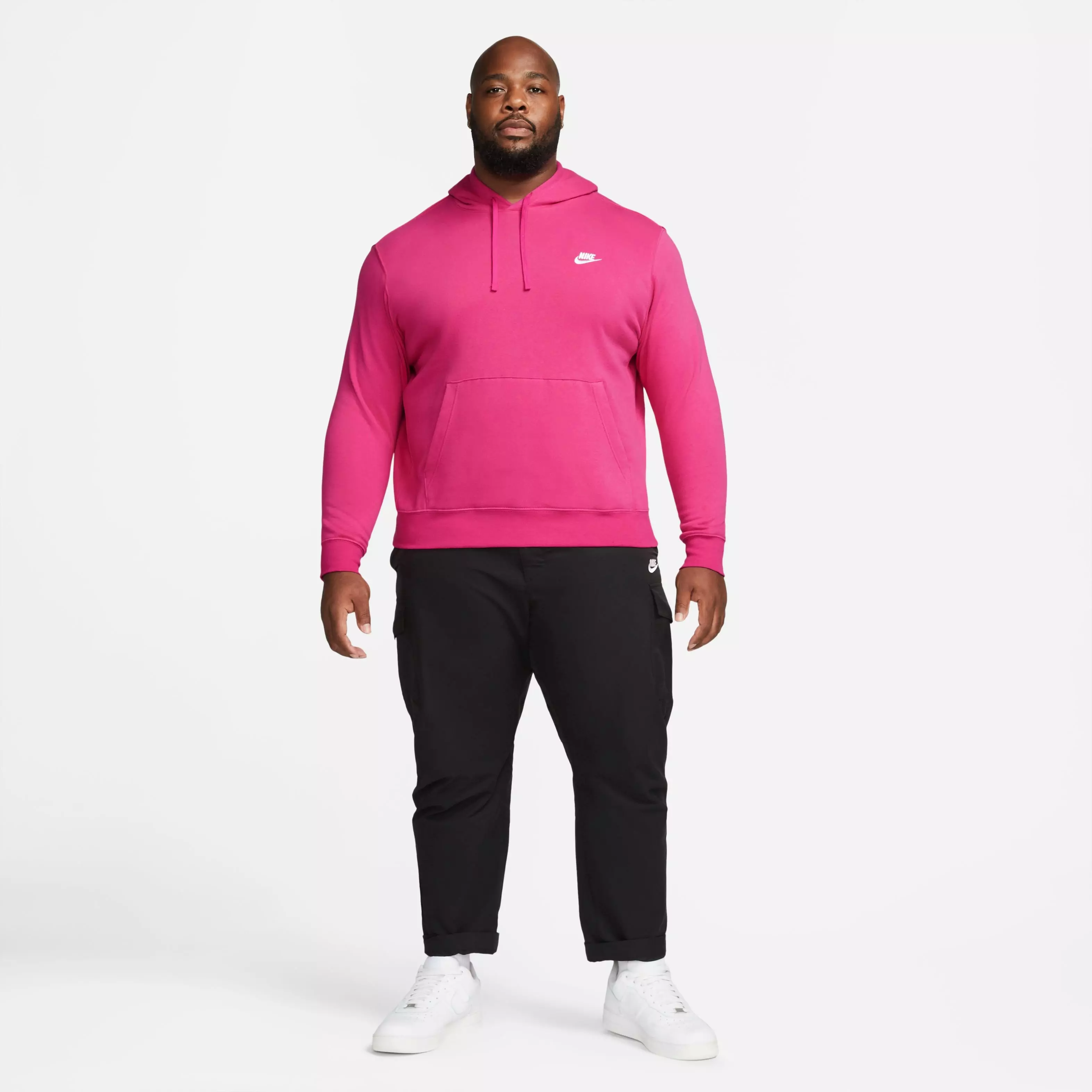 Nike Men's Sportswear Club Pullover Hoodie-Pink - PINK
