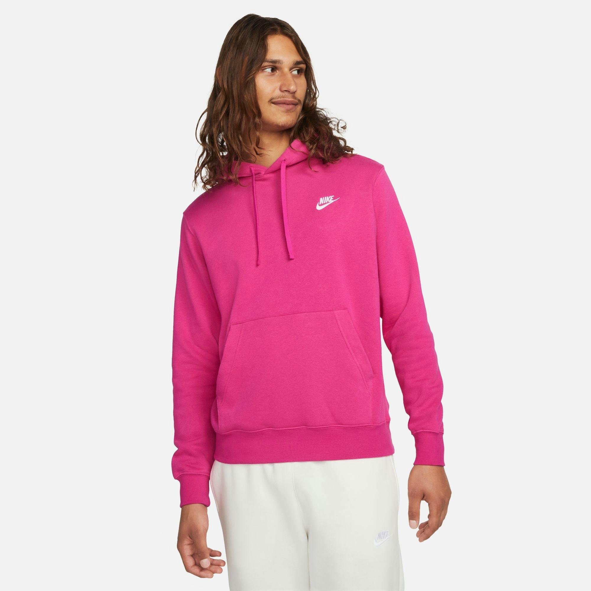 Nike Men's Sportswear Club Pullover Hoodie-Pink - PINK Thumbnail View 11