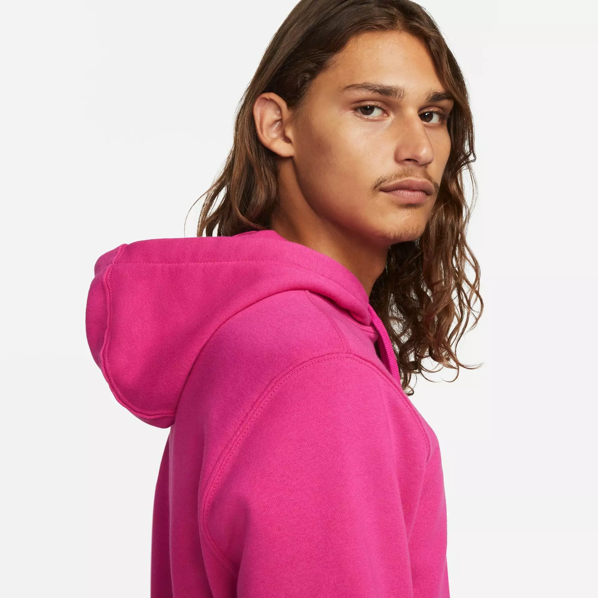 Nike Men's Sportswear Club Pullover Hoodie-Pink - PINK