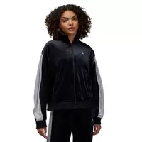 Jordan Women's Flight Velour Jacket-Black - BLACK