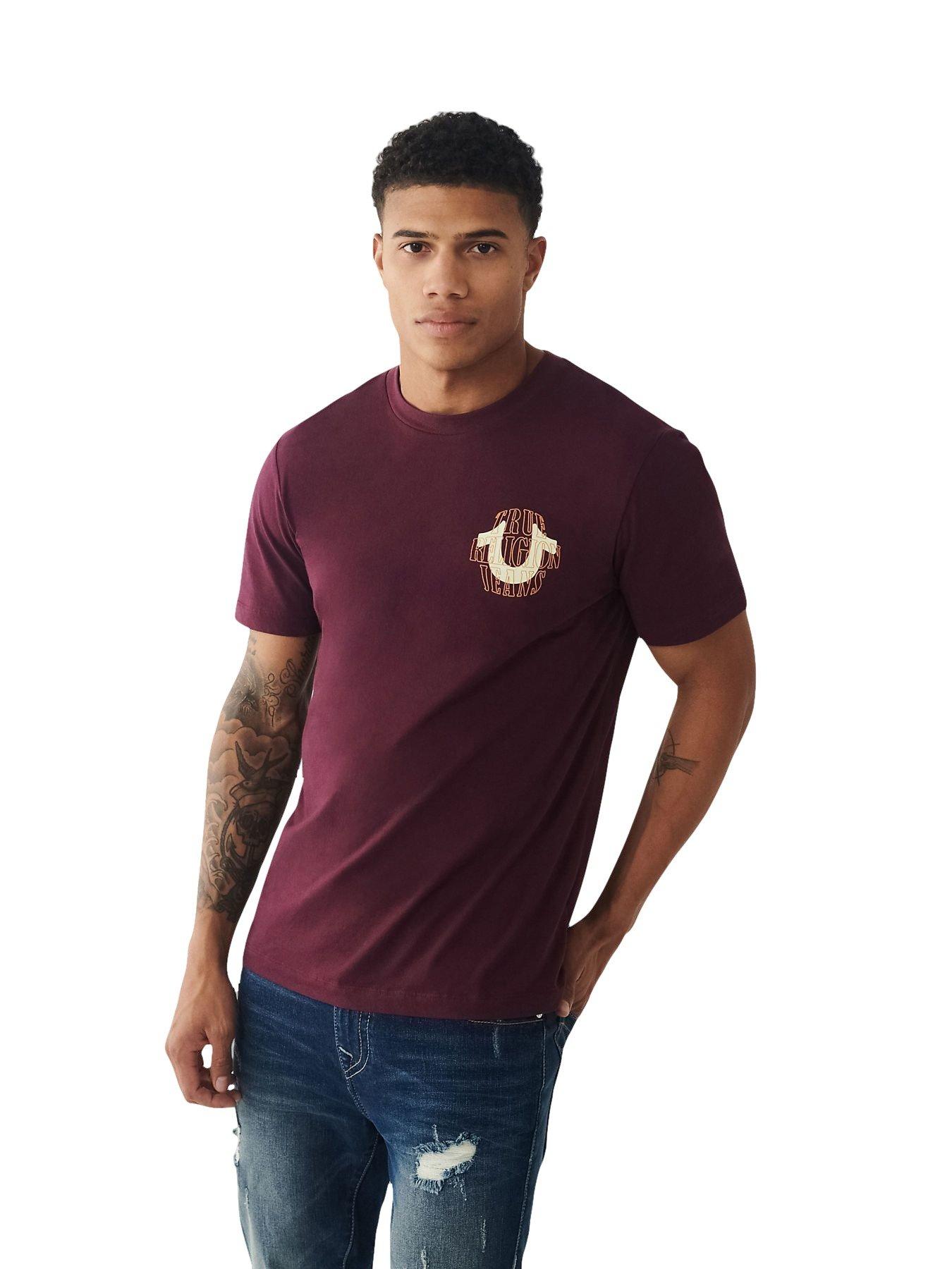 burgundy graphic tee