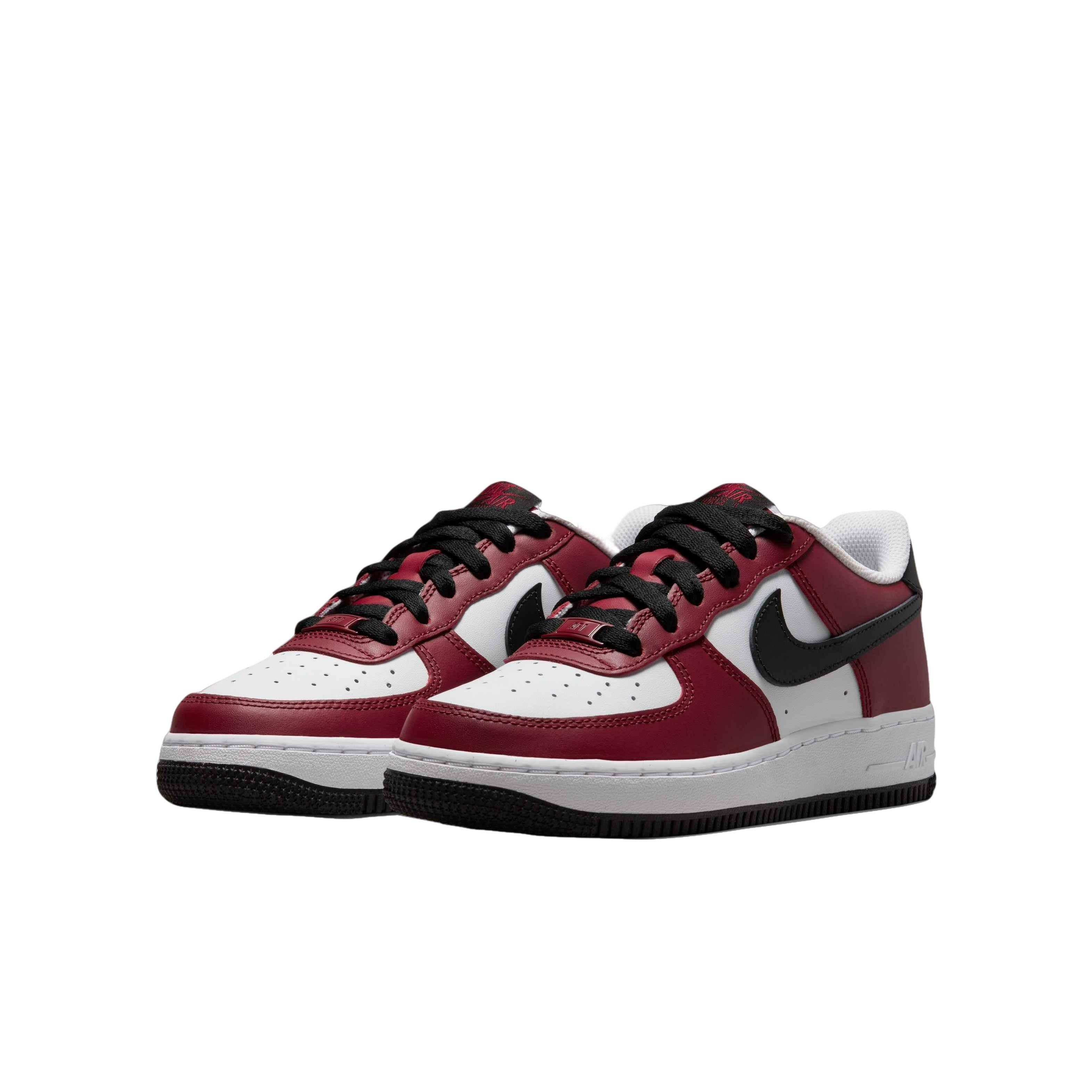 Nike Air Force 1 LV8 White/Team Red/Black Grade School Boys' Shoe -  Hibbett