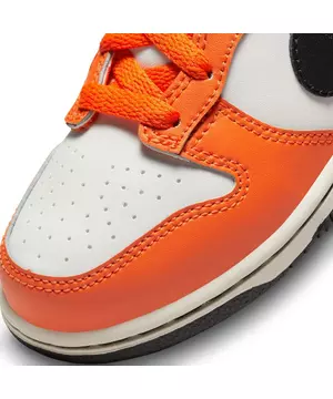 Nike Dunk Low White/Black/Safety Orange Preschool Kids' Shoe
