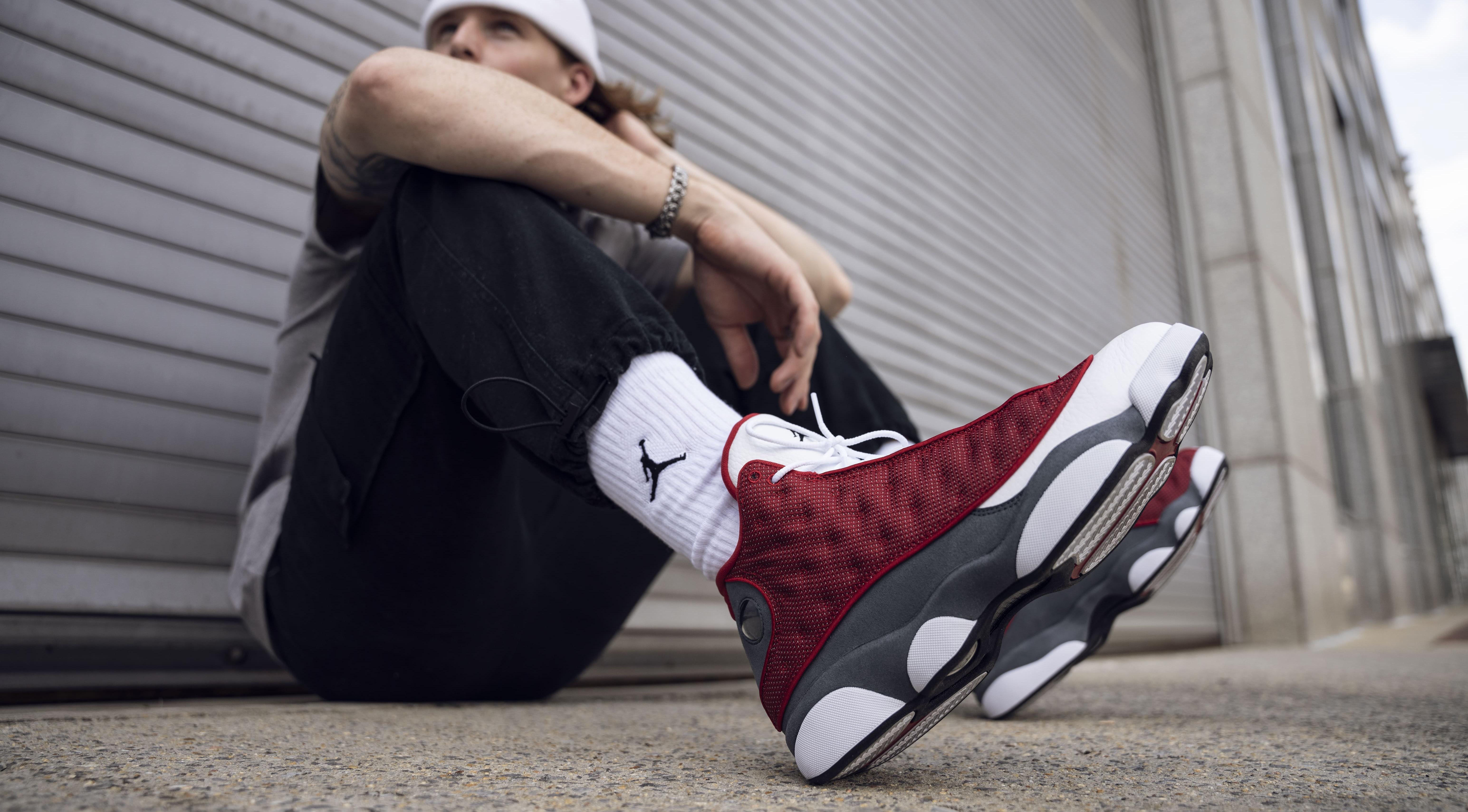 Jordan 13 Retro Gym Red/Flint/White Men's Shoe - Hibbett