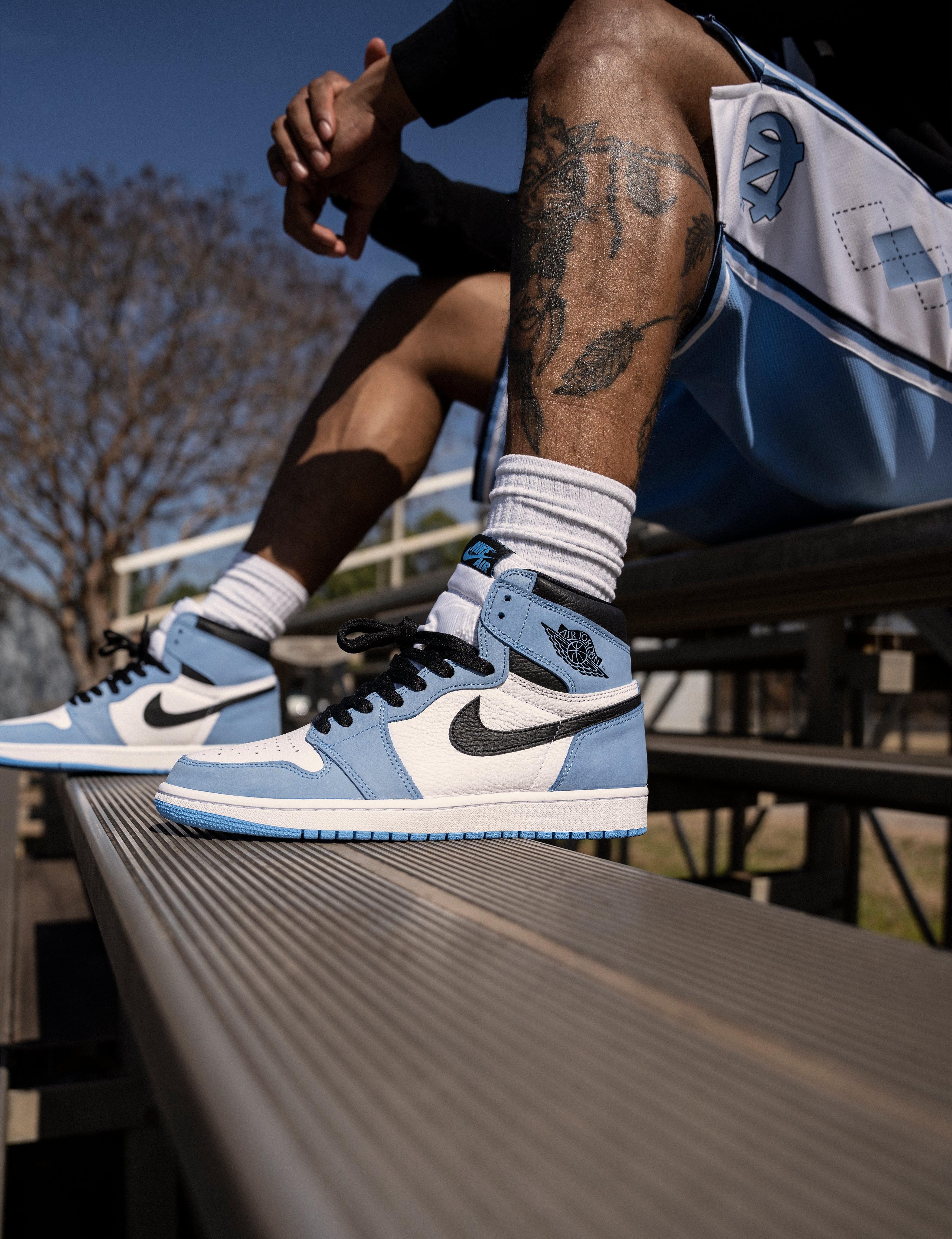 Sneakers Release – “University Blue” UNC-Inspired Jordan 1 Retro High ...