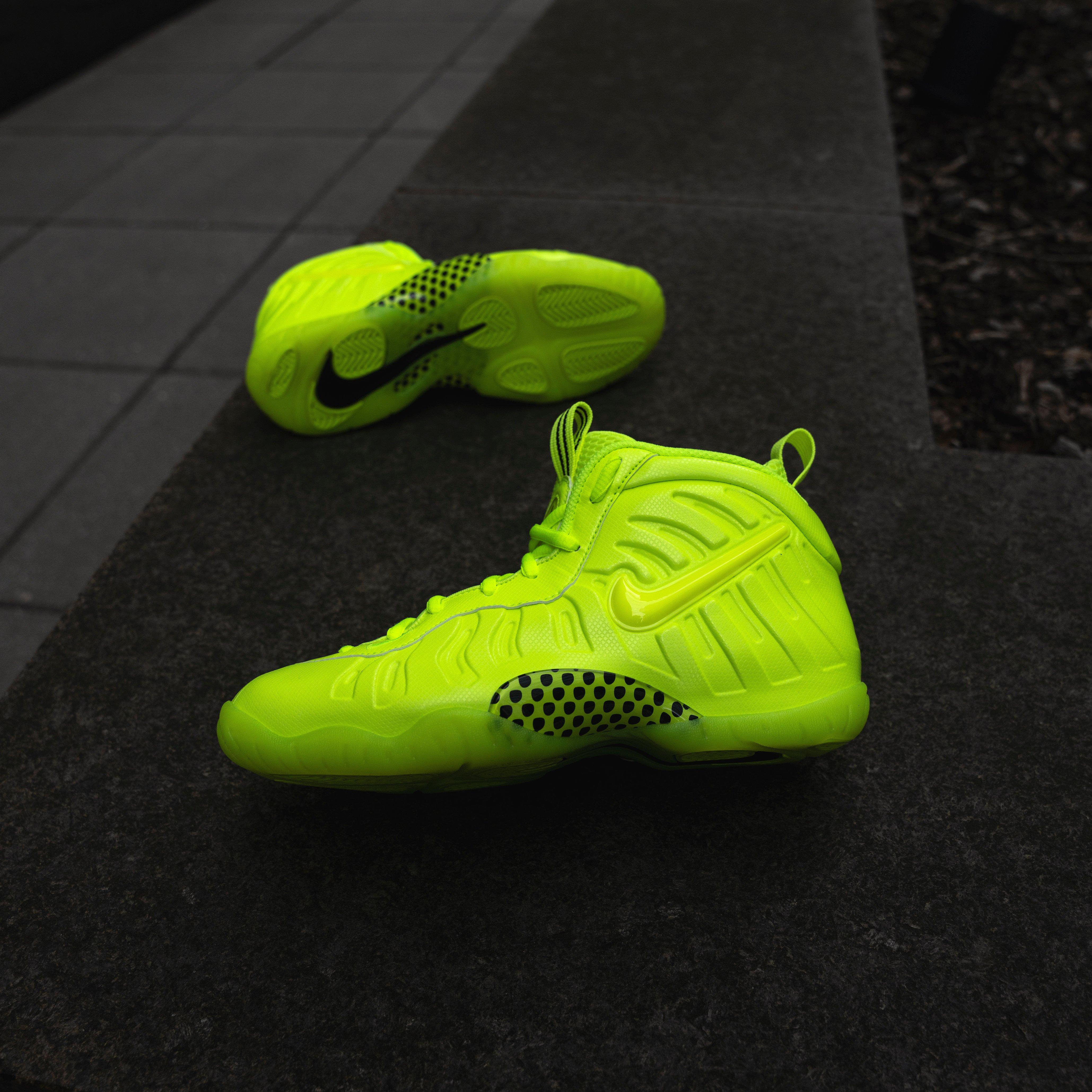 nike foamposite neon green