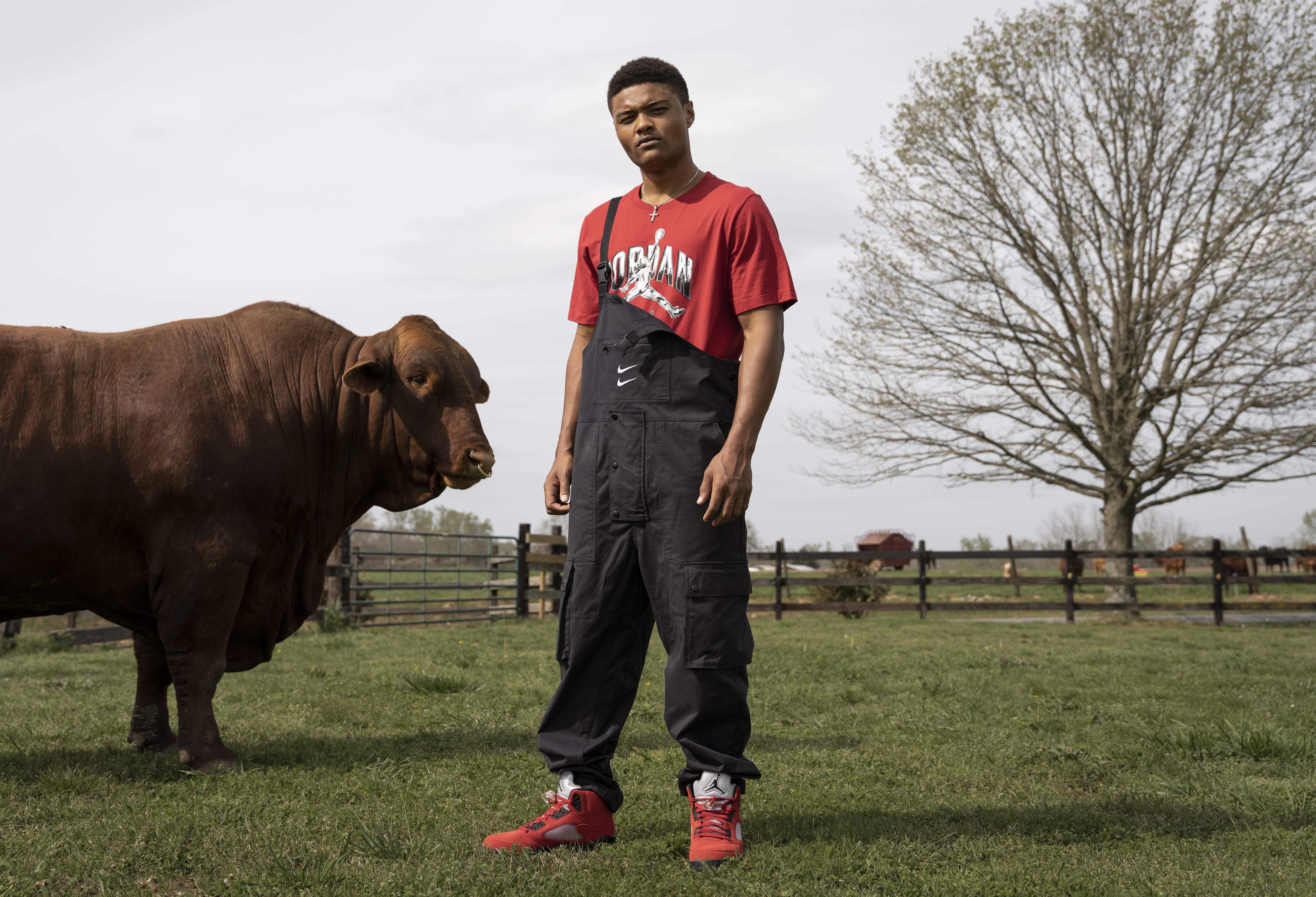 raging bull jordan 5 outfit