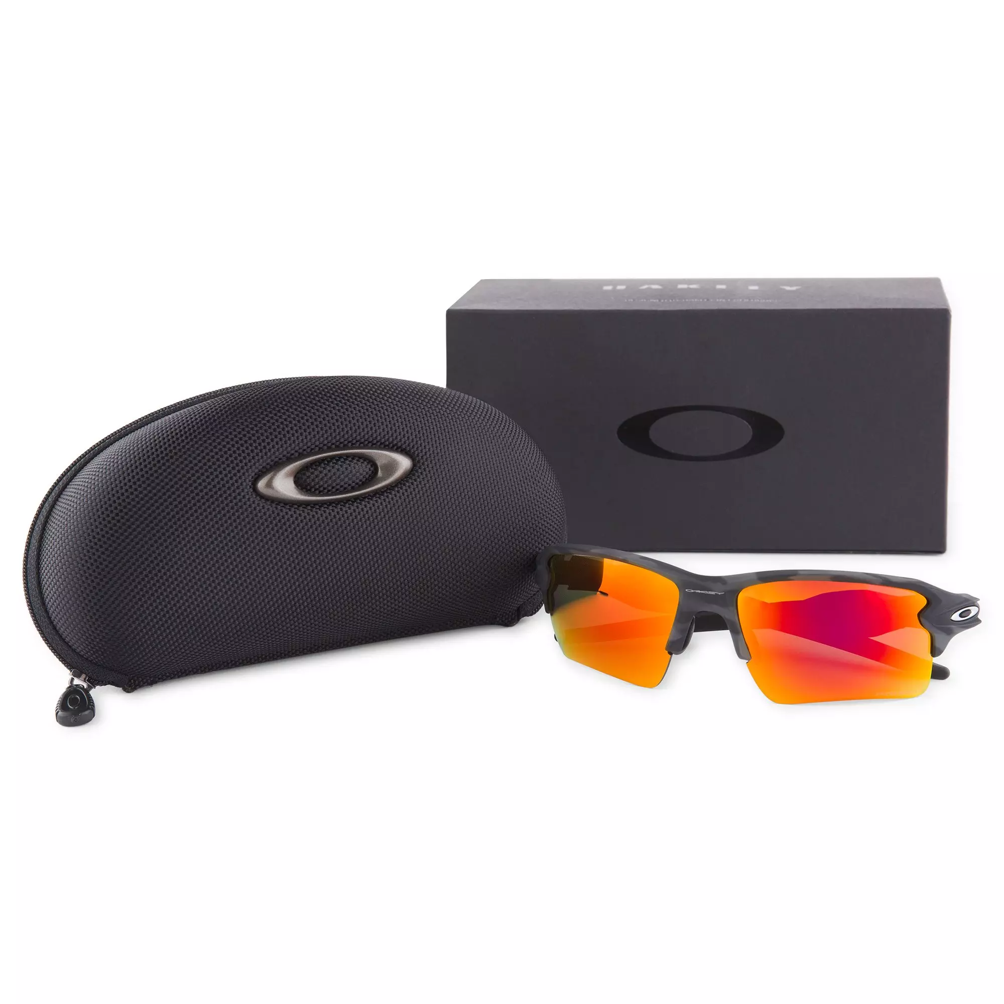 Oakley Flak 2.0 XL Prizm Ruby Sunglasses - Black Camo - BLACK