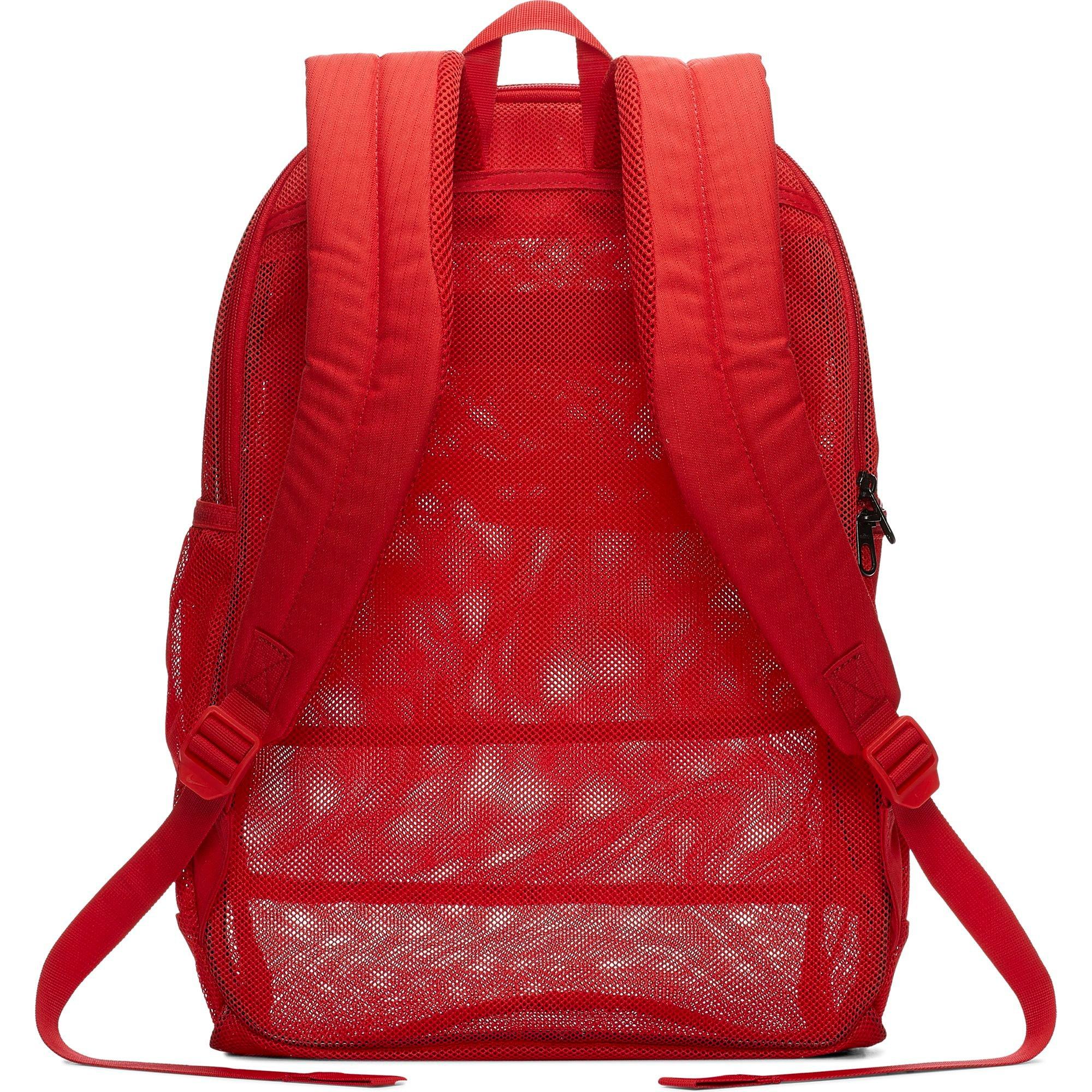 Nike mesh best sale backpack red