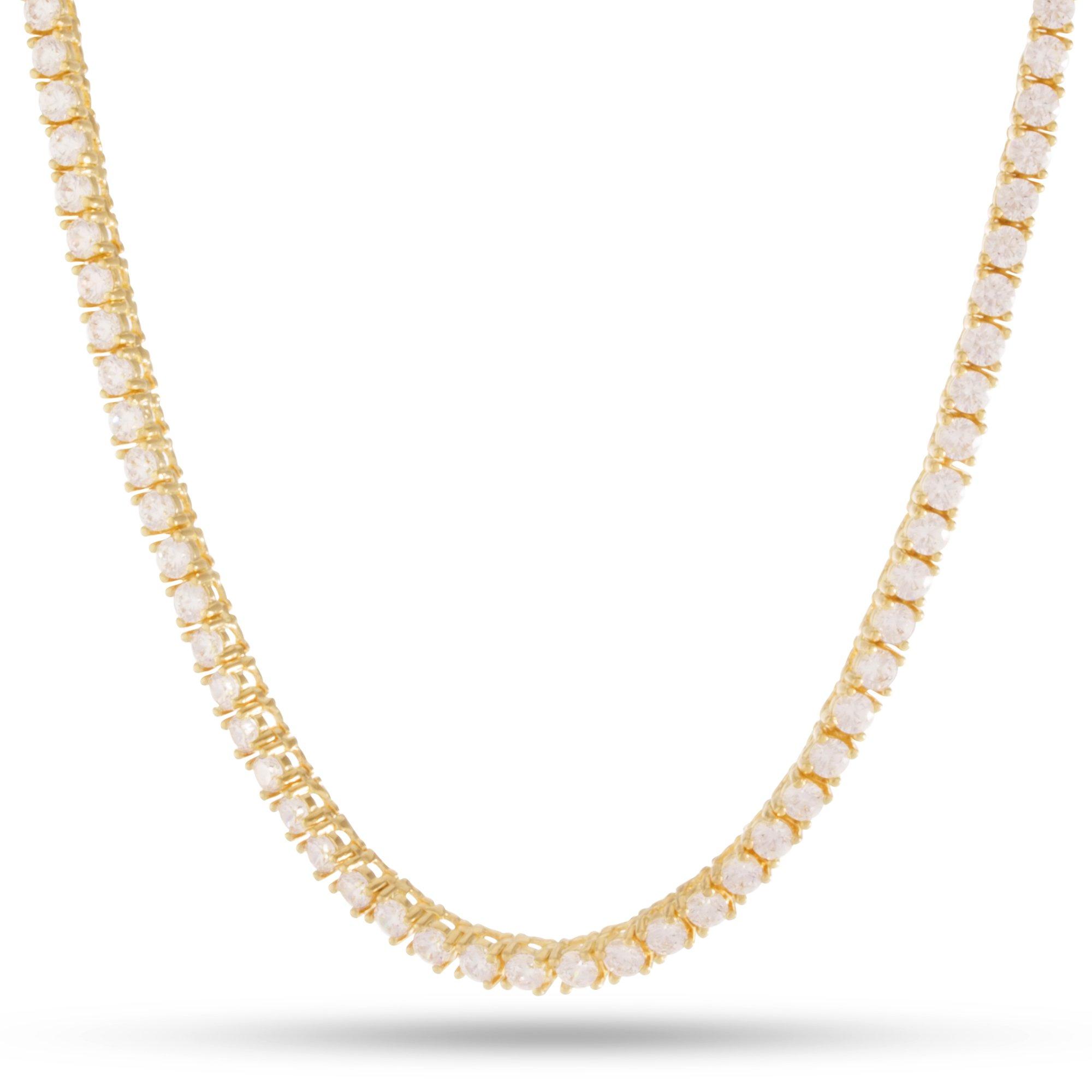 King Ice 5mm 14K Gold Tennis Chain - GOLD Thumbnail View 1