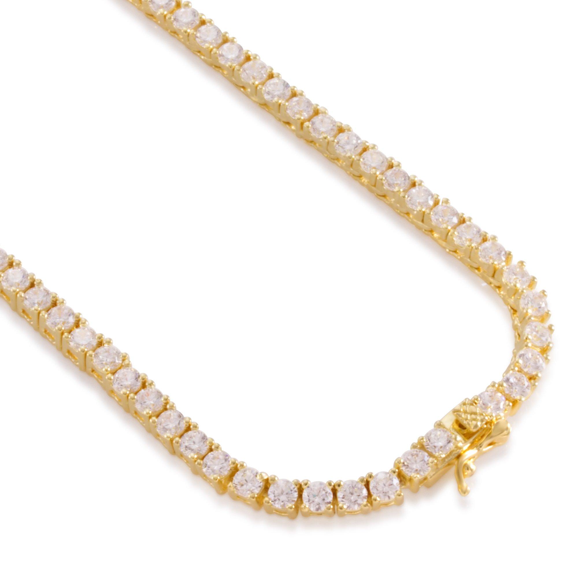 King Ice 5mm 14K Gold Tennis Chain - GOLD Thumbnail View 2