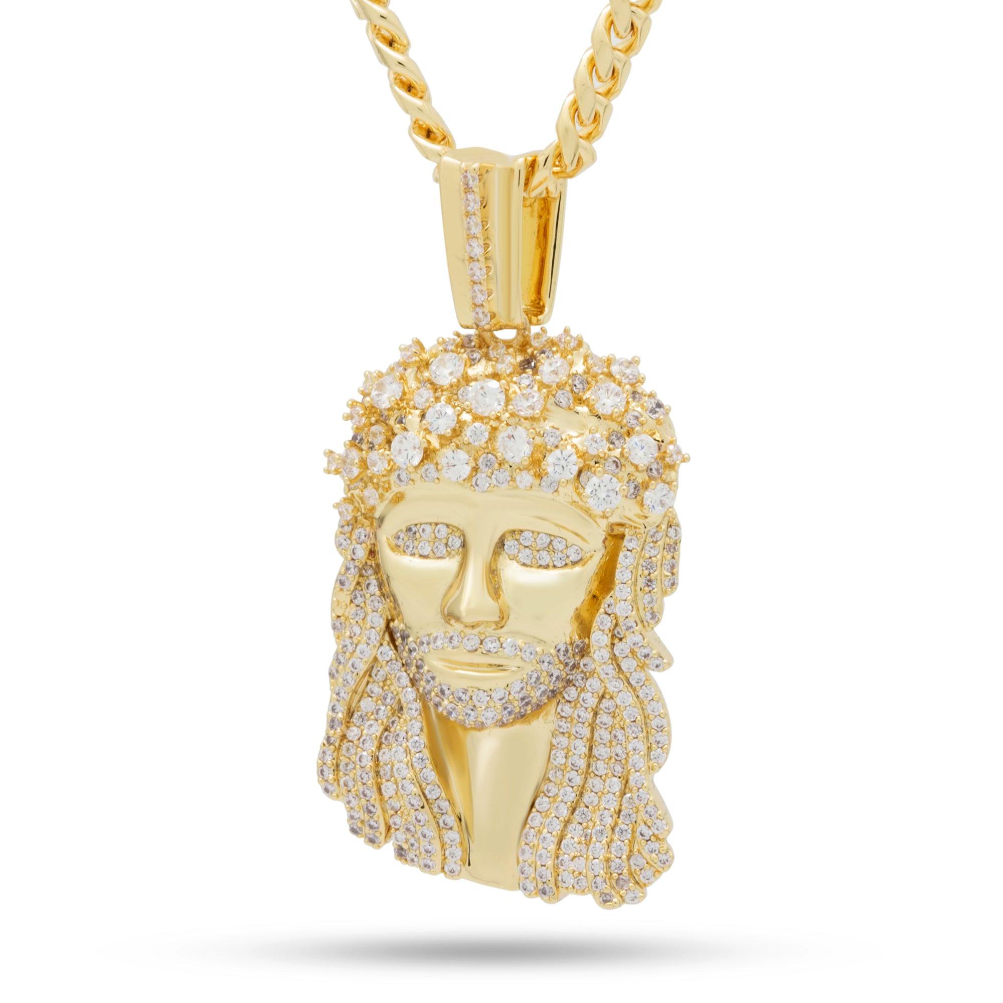 King Ice Notorious 14K Gold Biggie Jesus Necklace - Hibbett | City 