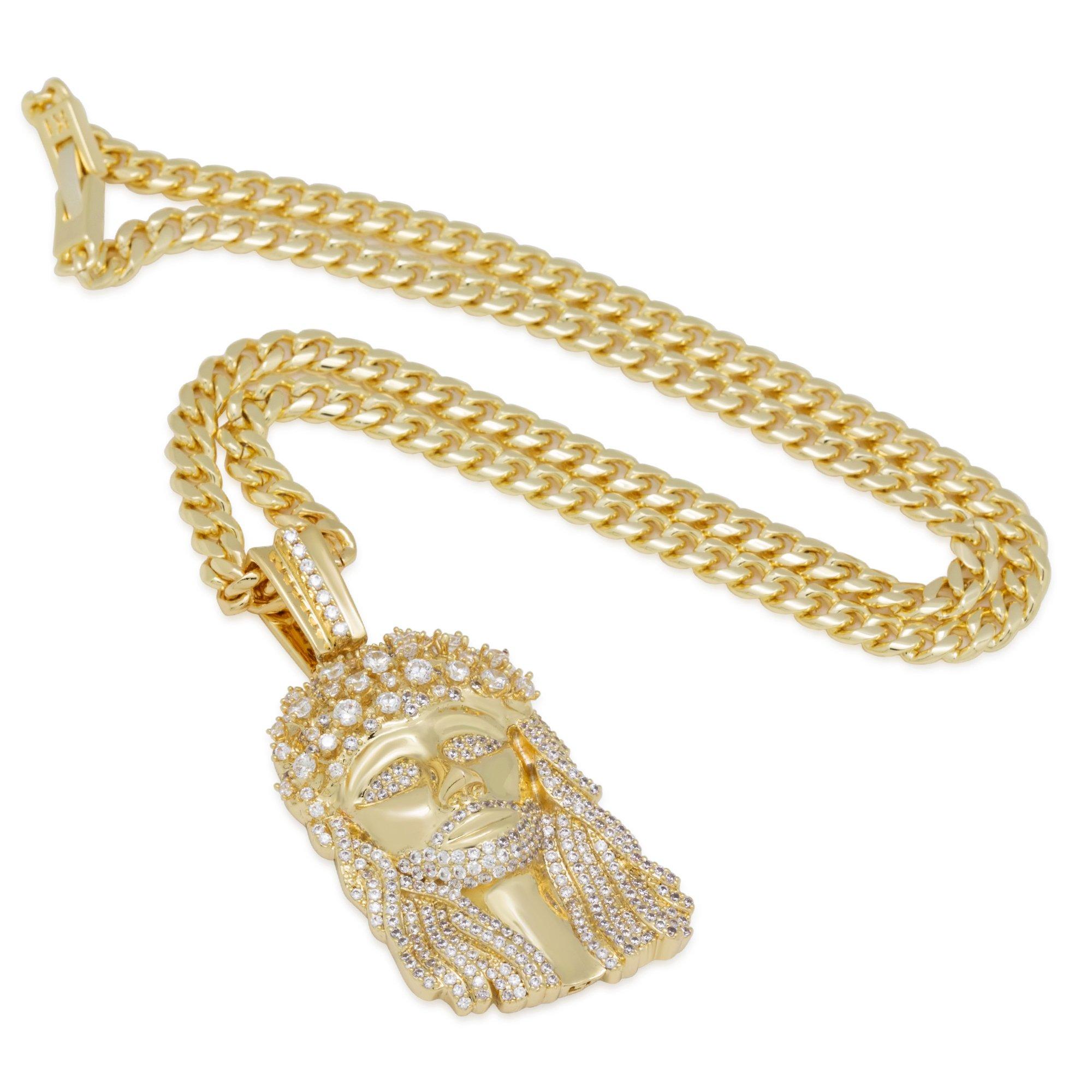 King Ice Notorious 14K Gold Biggie Jesus Necklace - GOLD Thumbnail View 3