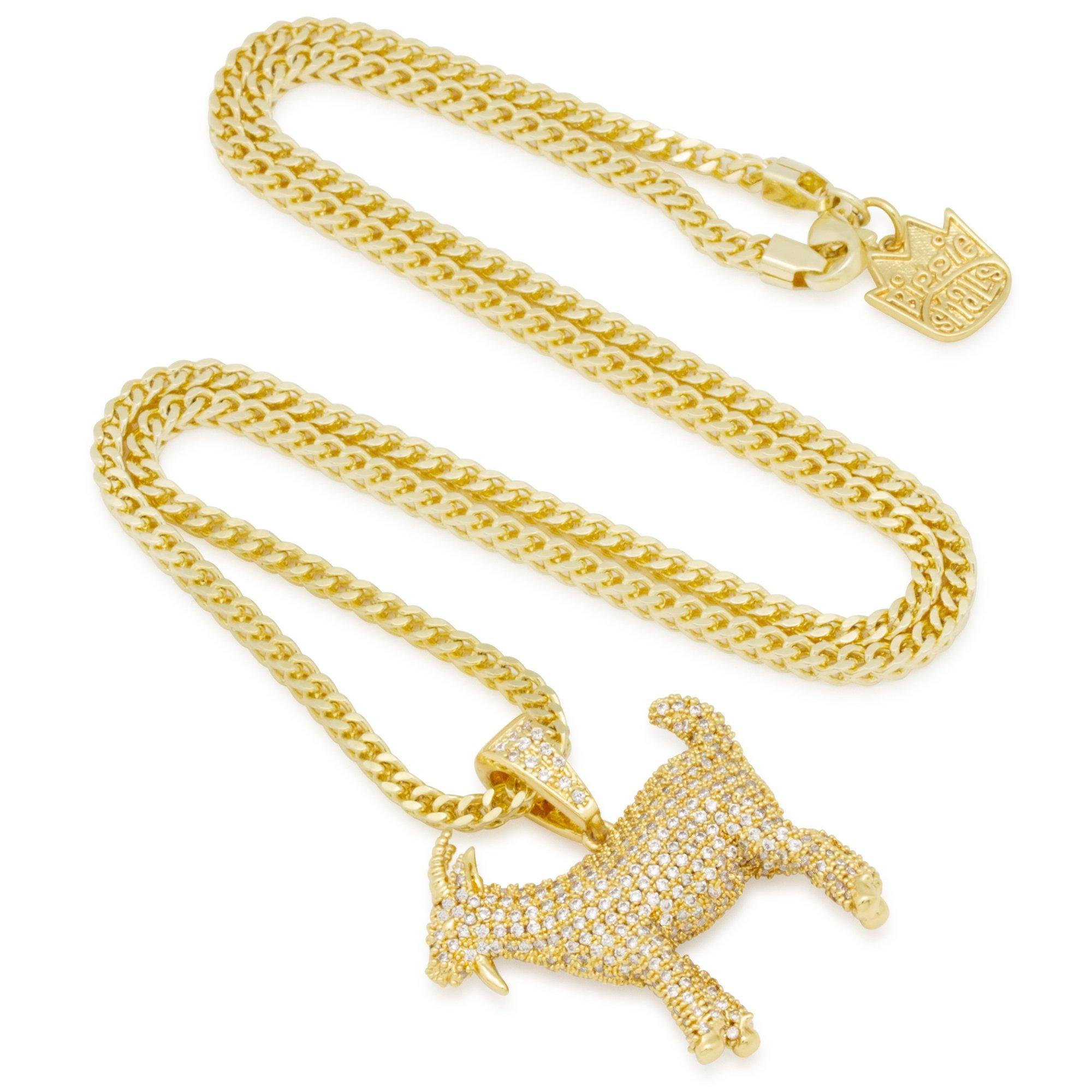King Ice Notorious B.I.G. The GOAT Necklace - GOLD Thumbnail View 3