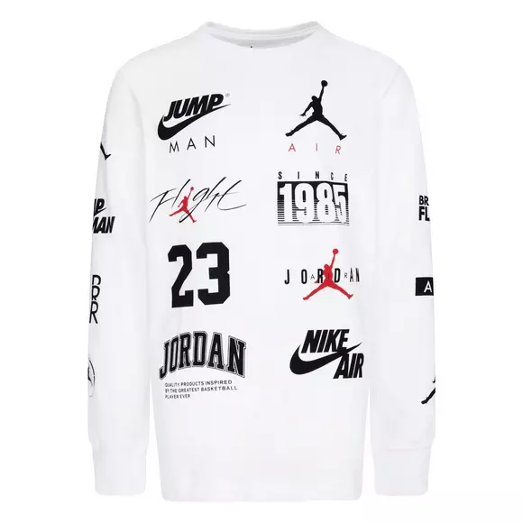 Jordan Junior Boys' Graphic Logo T-shirt White / Black
